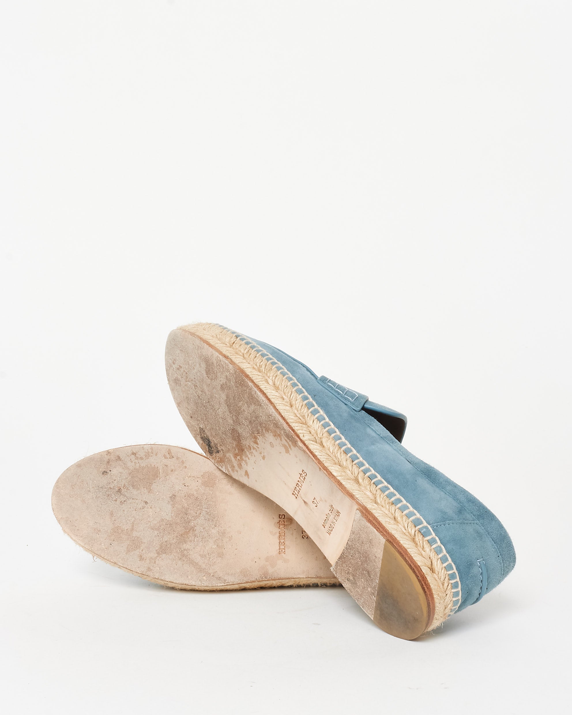Buy Hermès Blue Suede Trip Espadrilles - 37 - Authenticated Pre