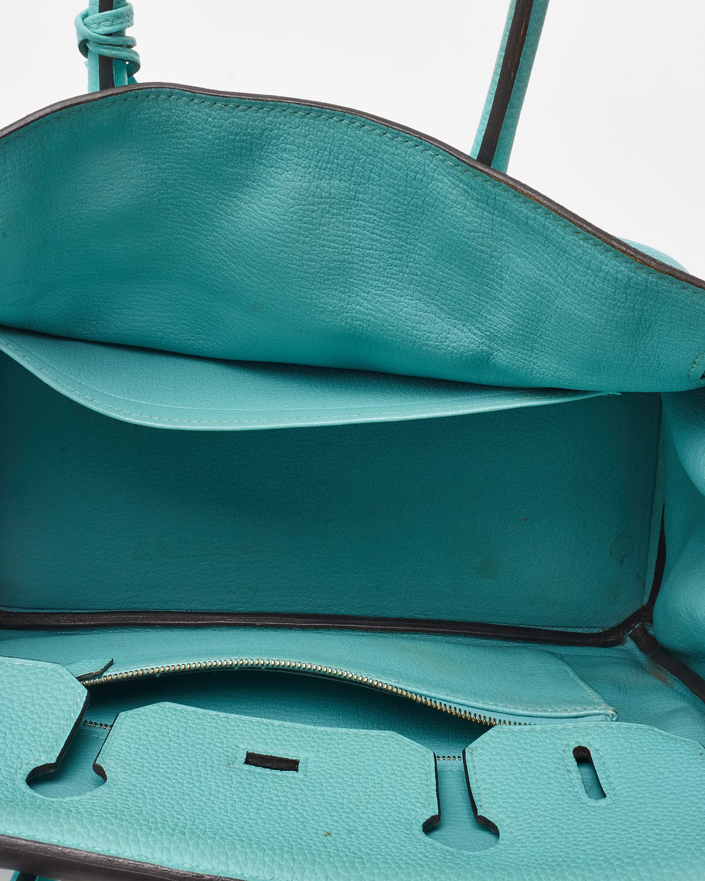 Hermès Blue Atoll Clemence Leather Birkin 30 GHW