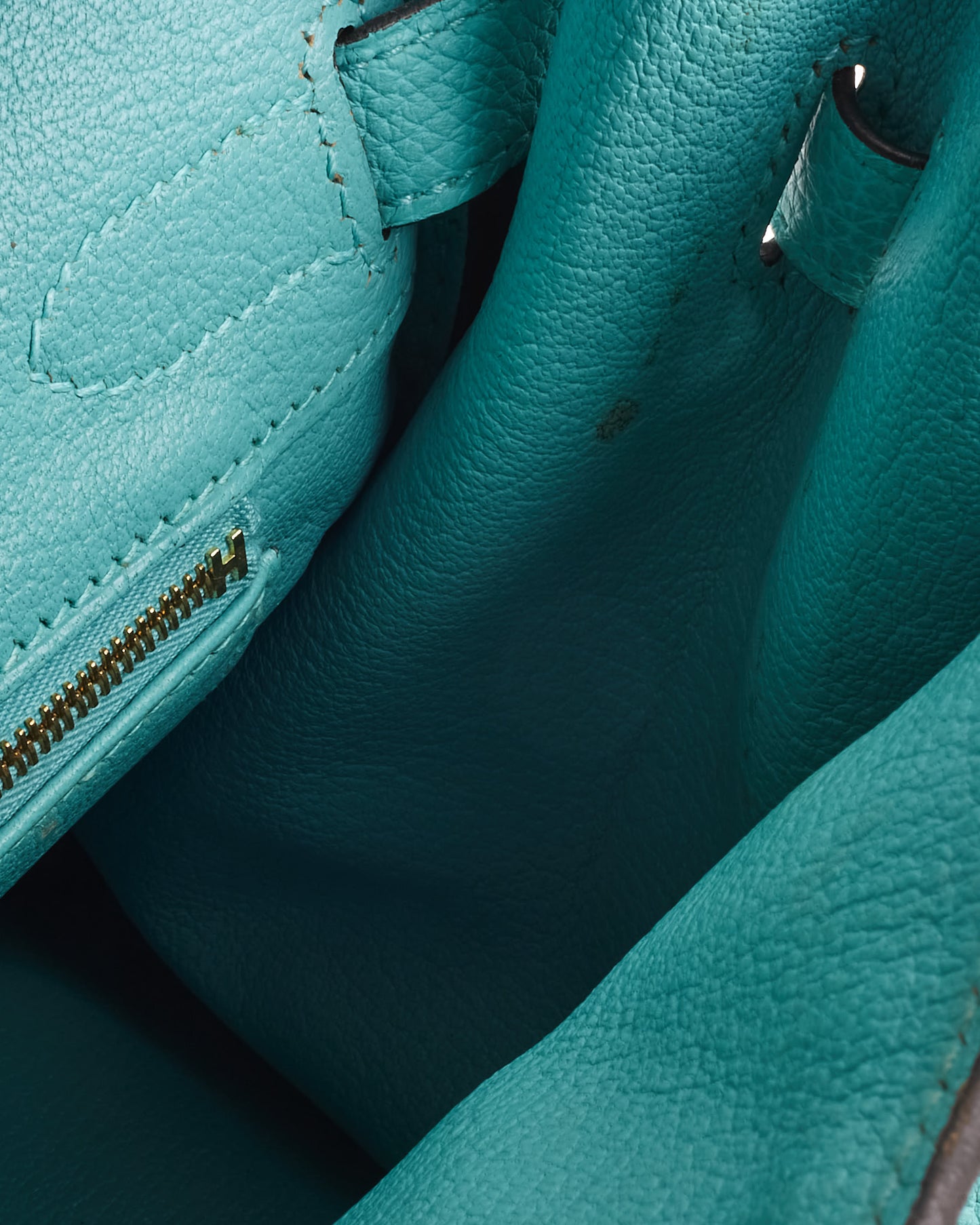 Hermès Blue Atoll Clemence Leather Birkin 30 GHW