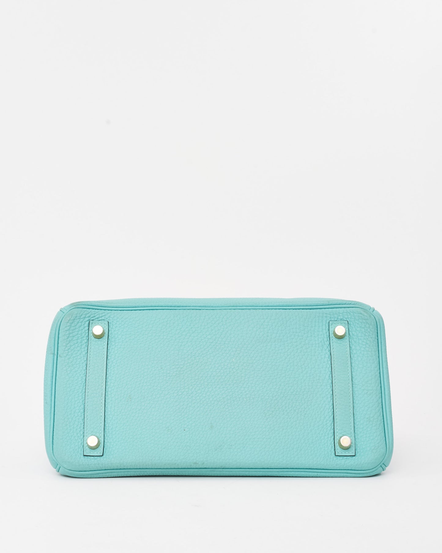 Hermès Blue Atoll Clemence Leather Birkin 30 GHW