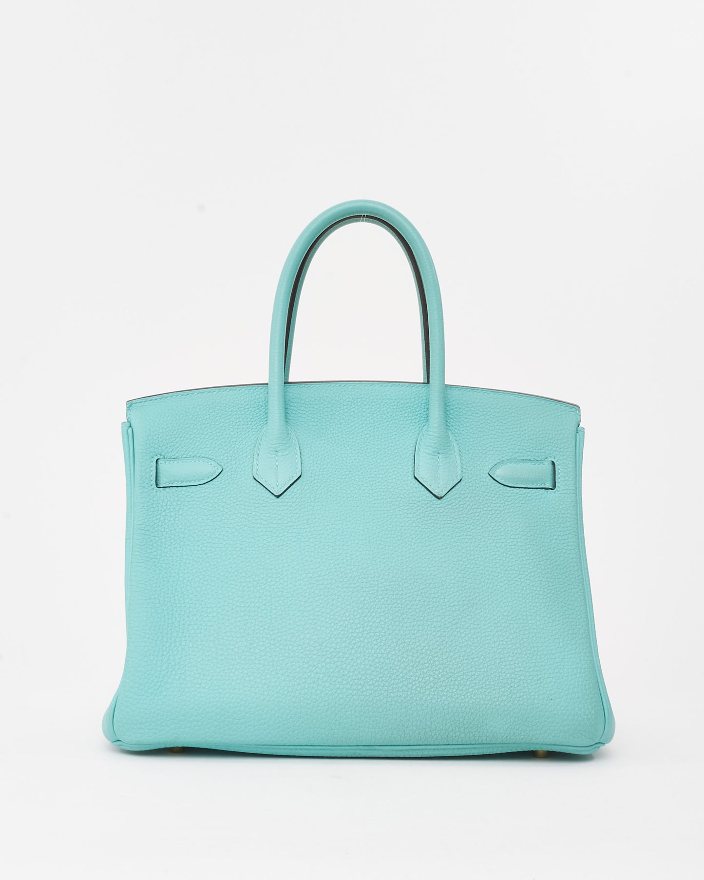 Hermès Blue Atoll Clemence Leather Birkin 30 GHW