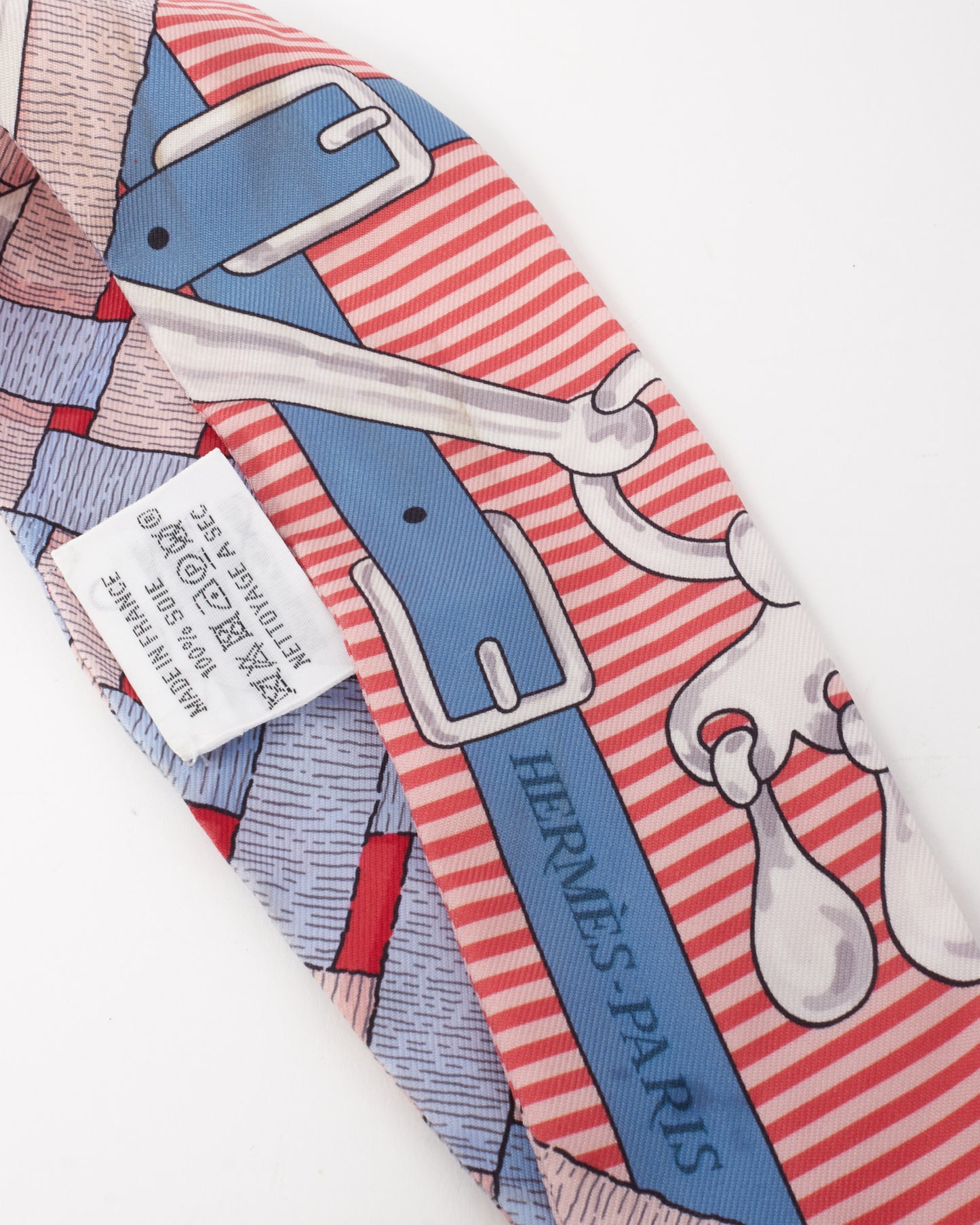Hermès Pink & Blue Multi SilkTwilly