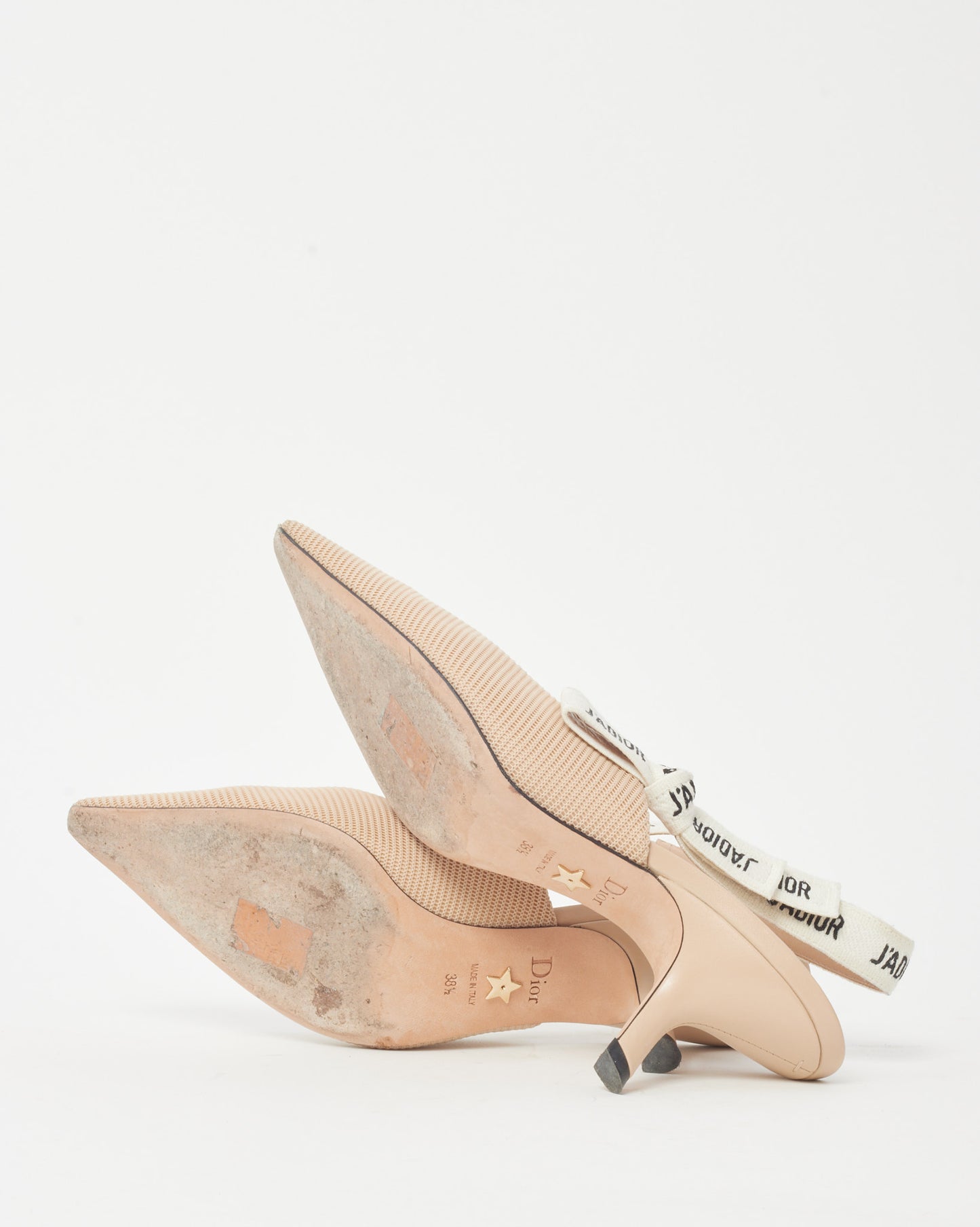 Dior Nude Technical Fabric J'Adior Slingback Pumps - 38.5