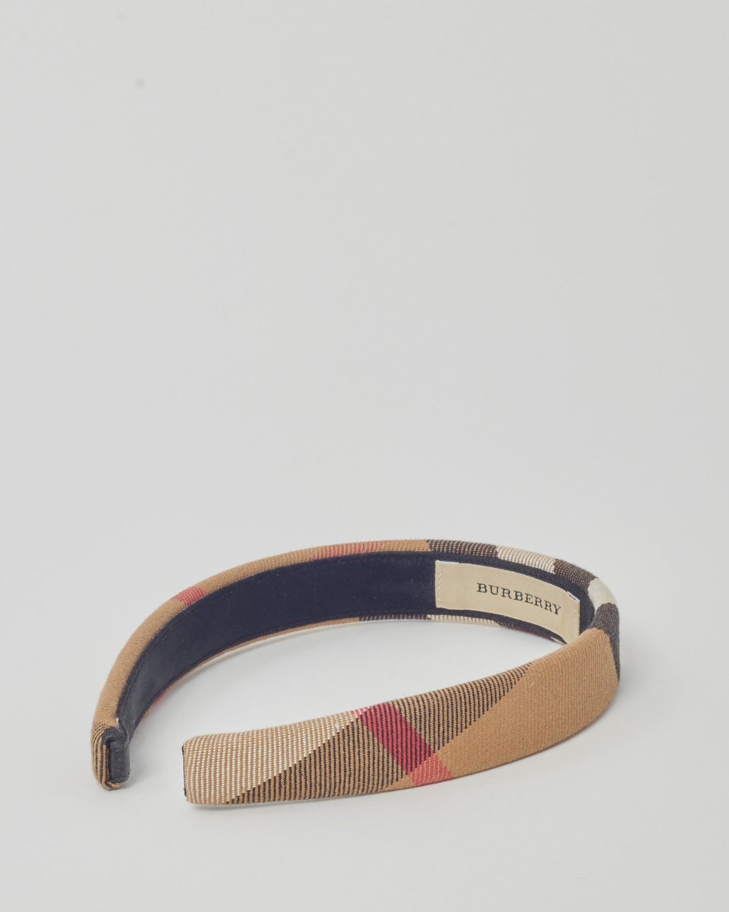 Burberry Brown House Check Canvas Quilted Thin Headband