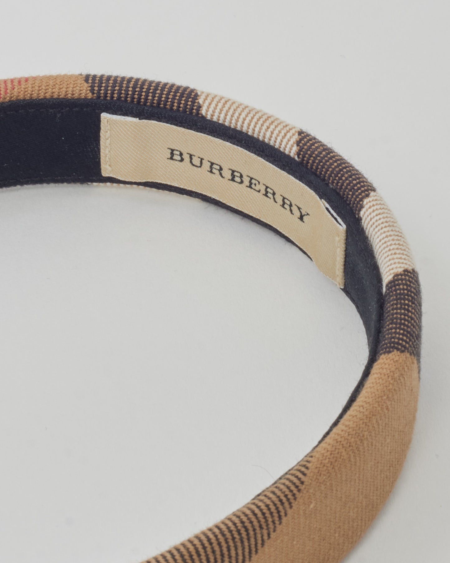 Burberry Brown House Check Canvas Quilted Thin Headband