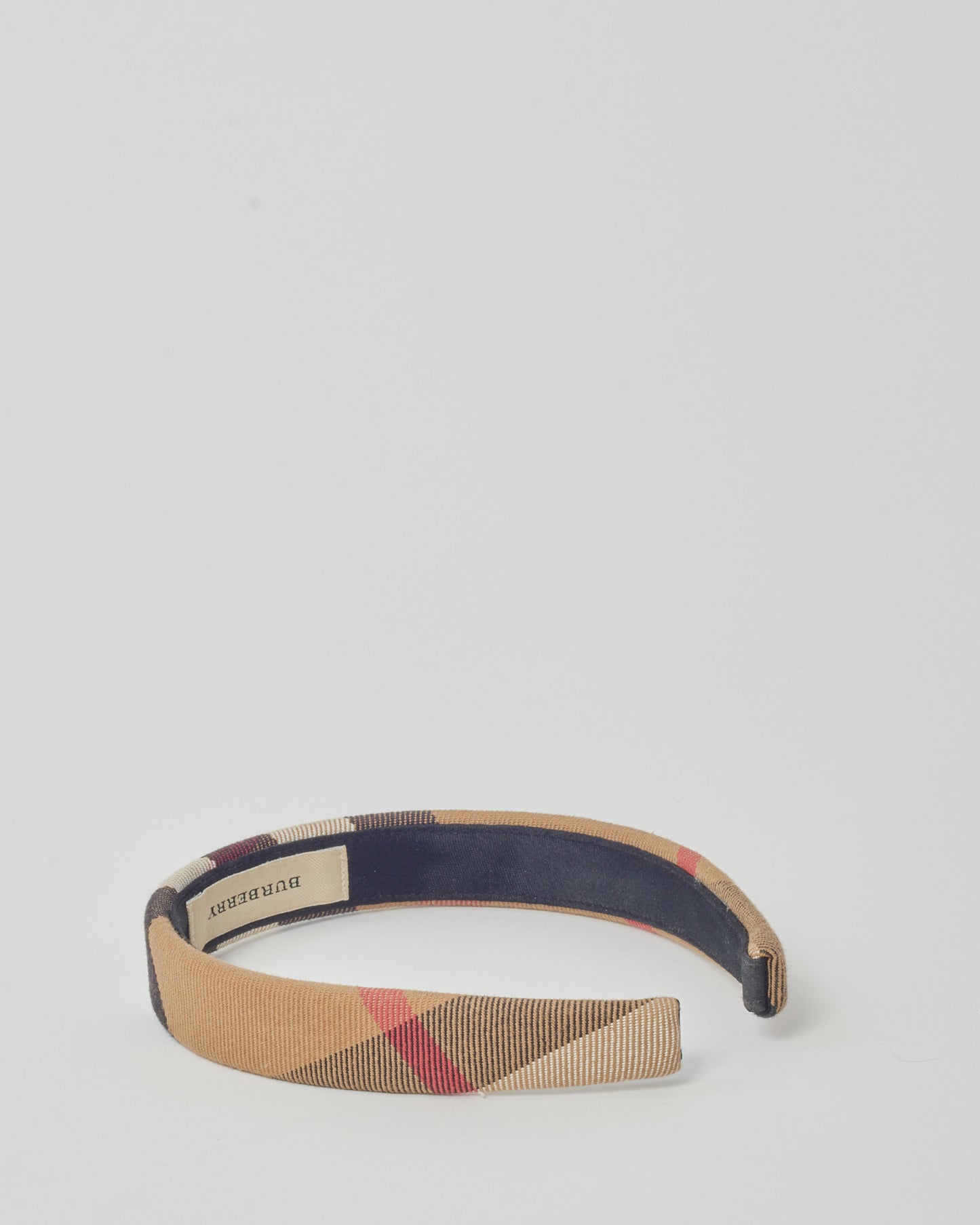 Burberry Brown House Check Canvas Quilted Thin Headband