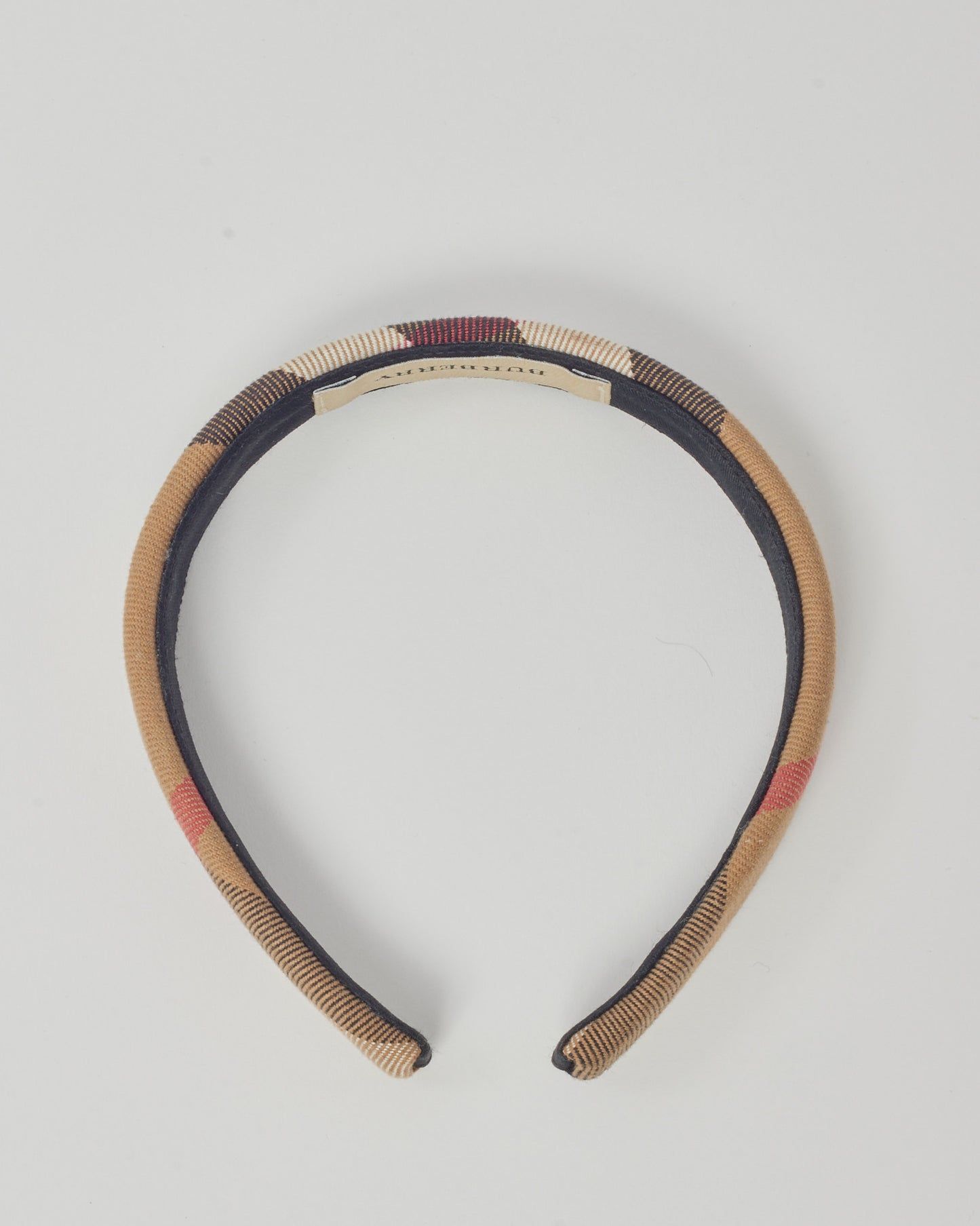 Burberry Brown House Check Canvas Quilted Thin Headband