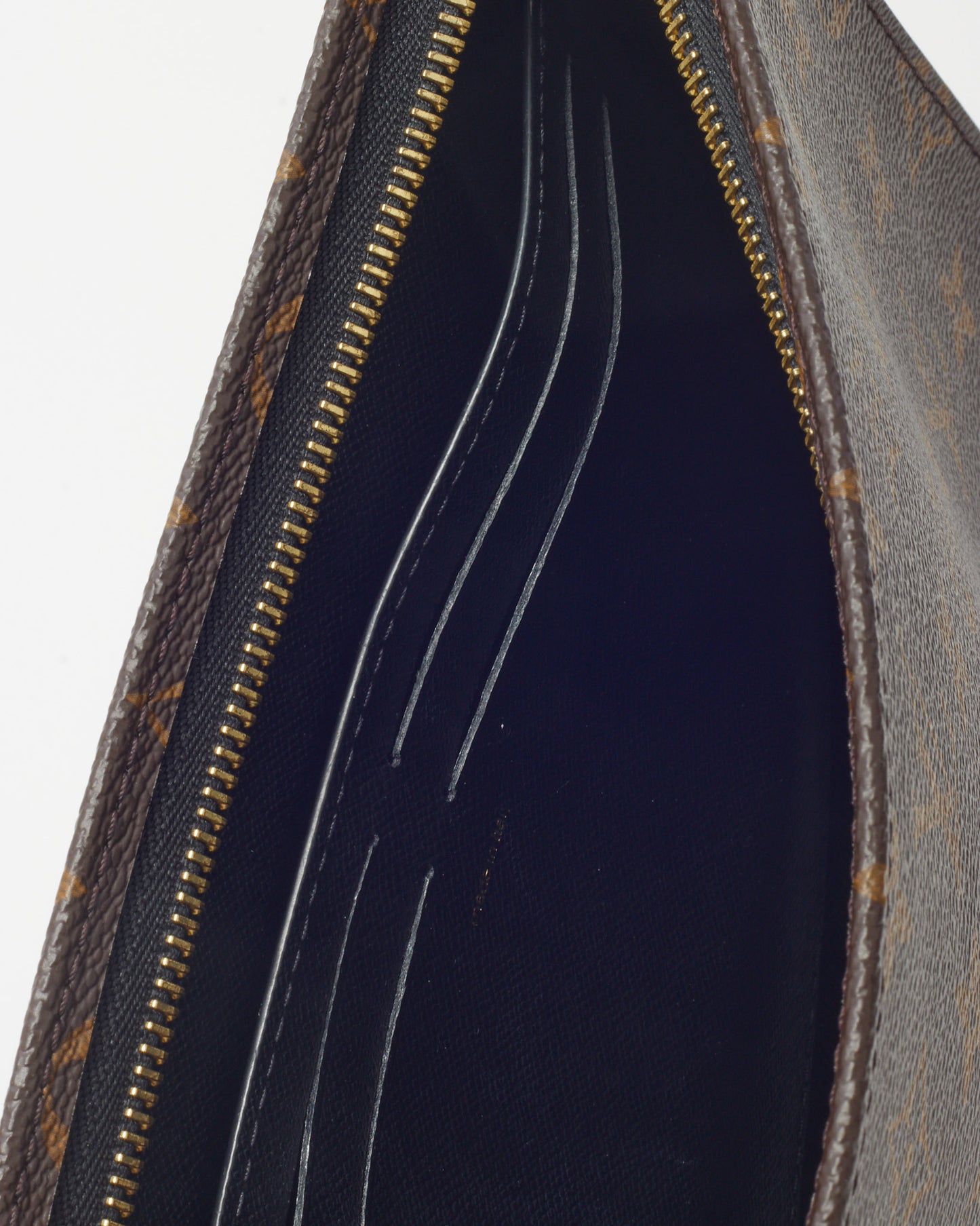 Louis Vuitton Monogram Coated Canvas with Black Leather Toiletry Pouch/Poche Toilette