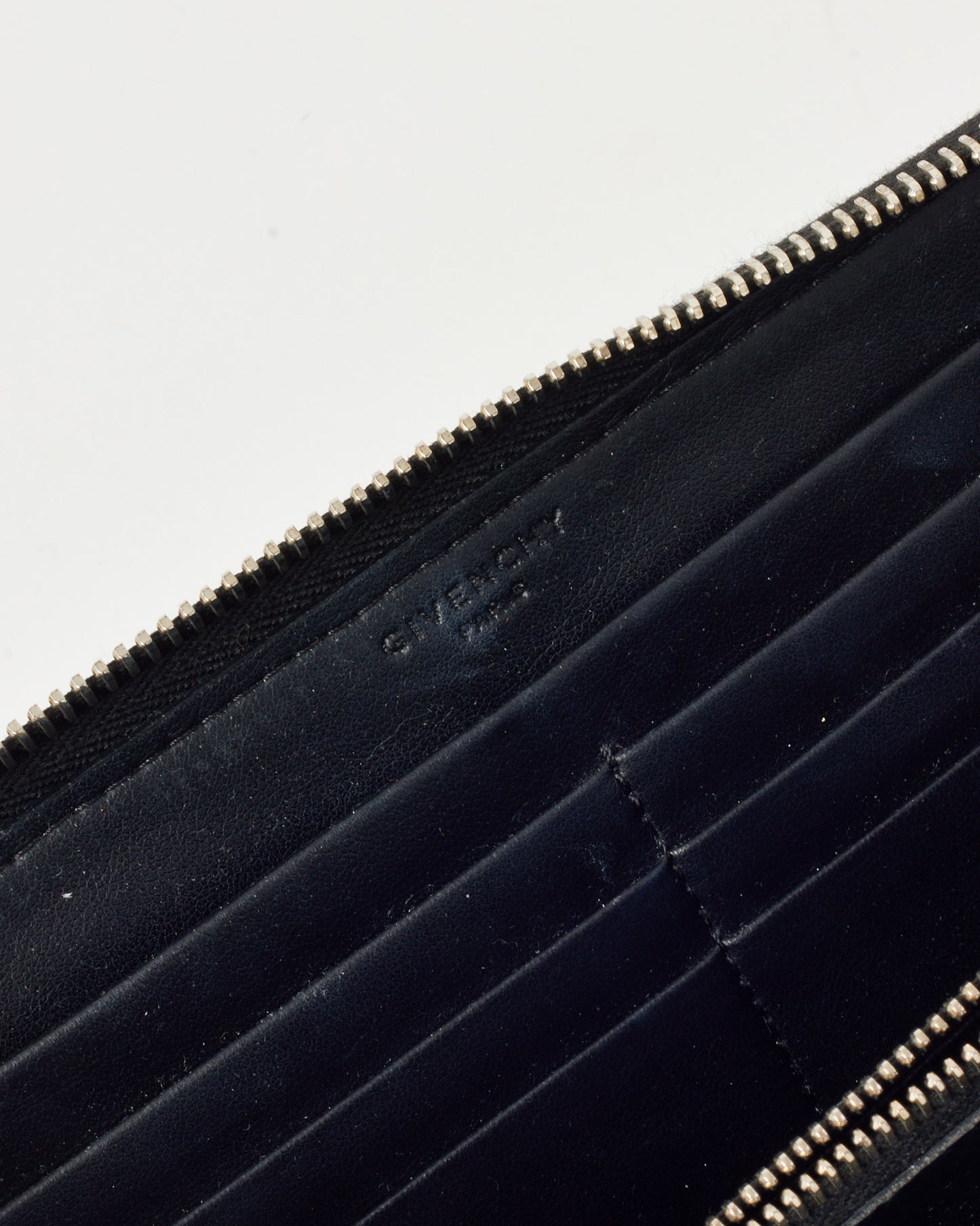 Givenchy Black Coated Canvas Bambi Zippy Wallet