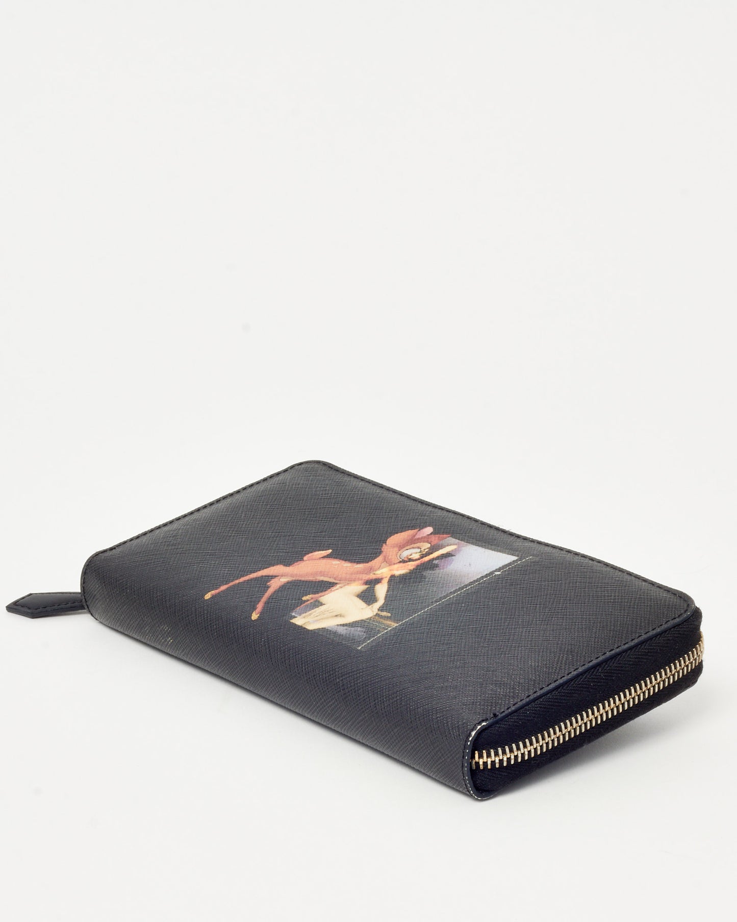 Givenchy Black Coated Canvas Bambi Zippy Wallet