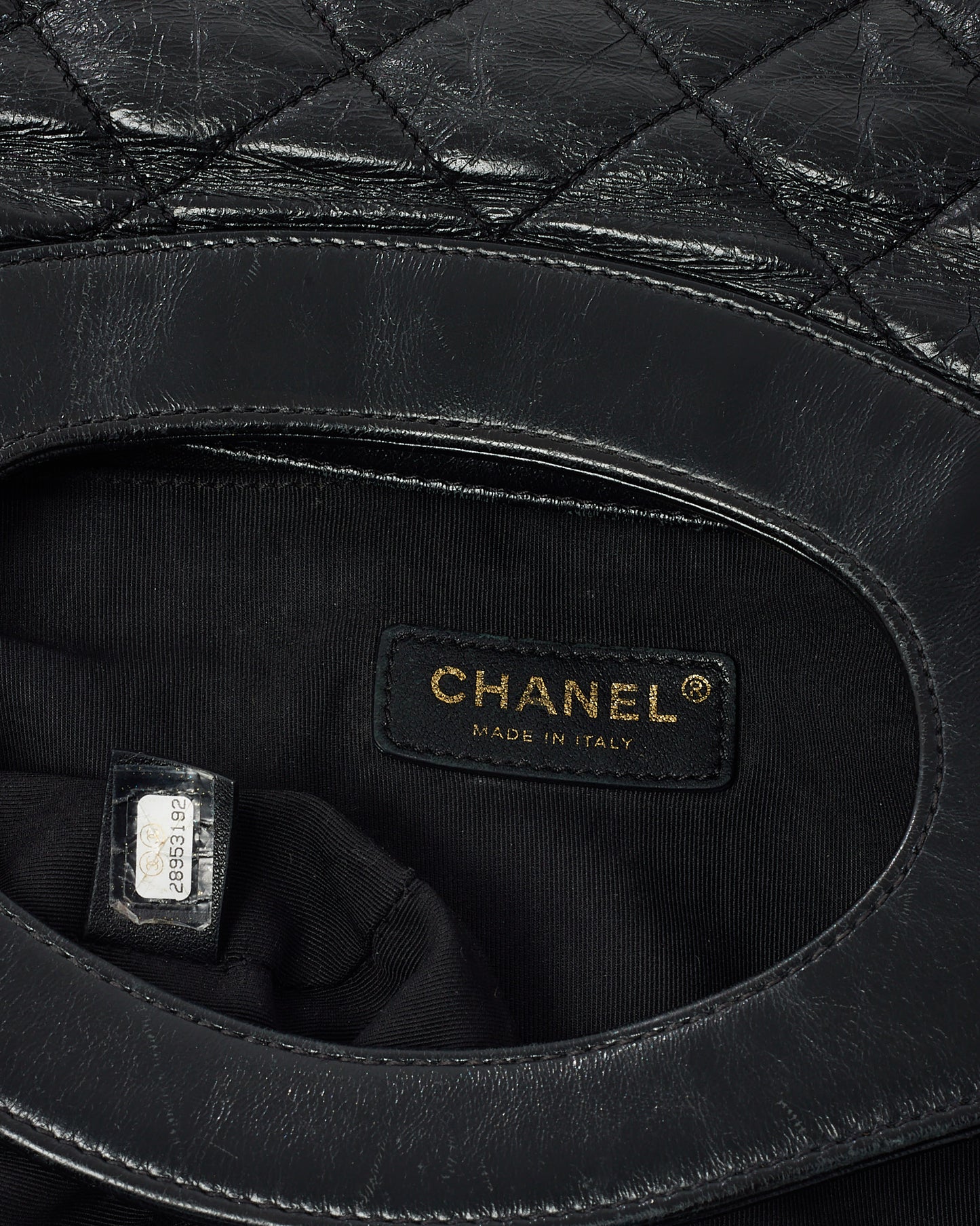 Chanel Black Aged Quilted Calfskin Leather Large Chanel 31 Bag GHW