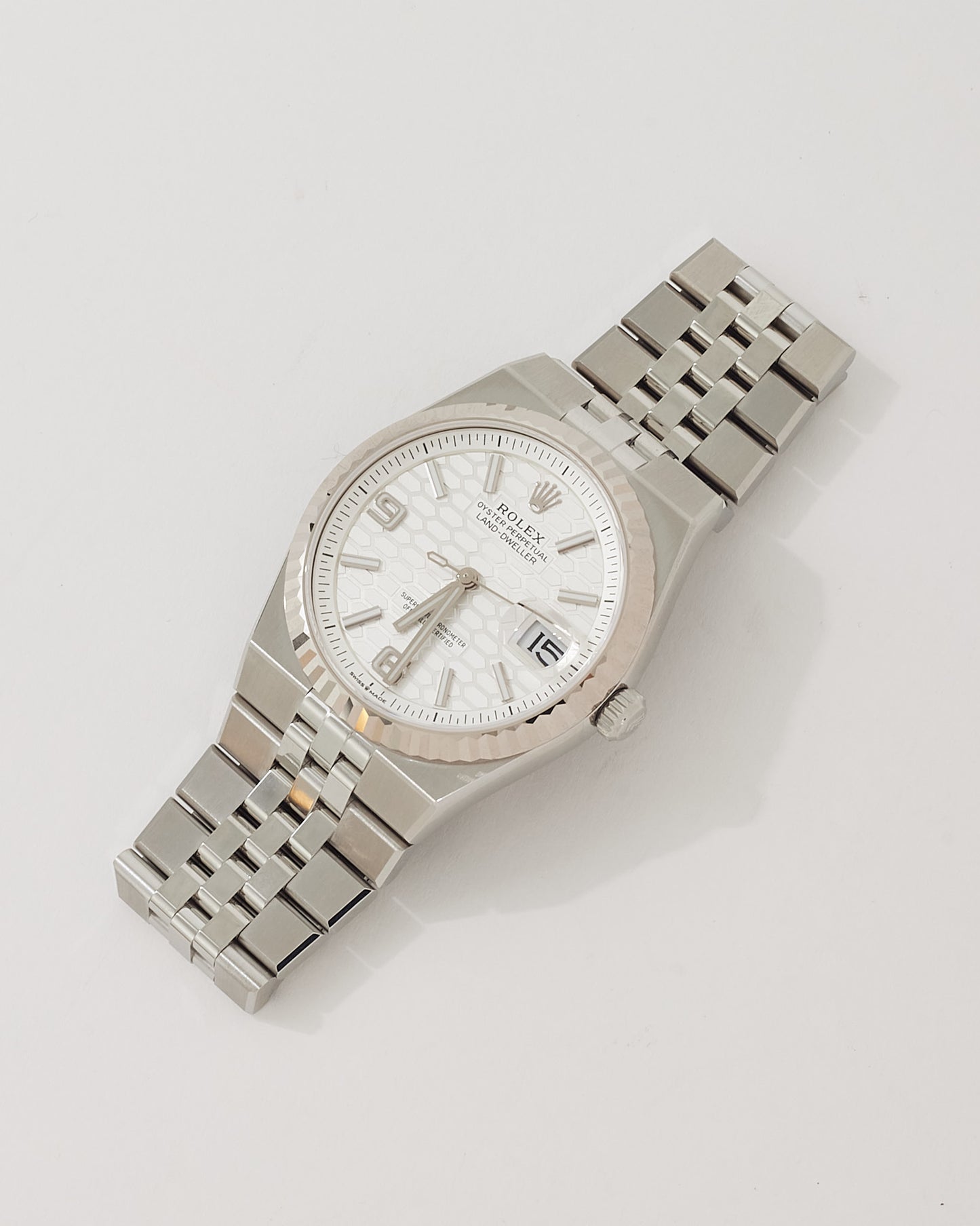 Rolex 2026 Silver Steel Oystersteel and White Gold Land-Dweller 36 Watch