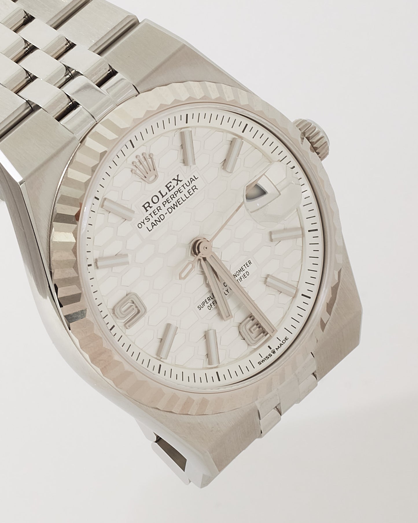 Rolex 2026 Silver Steel Oystersteel and White Gold Land-Dweller 36 Watch