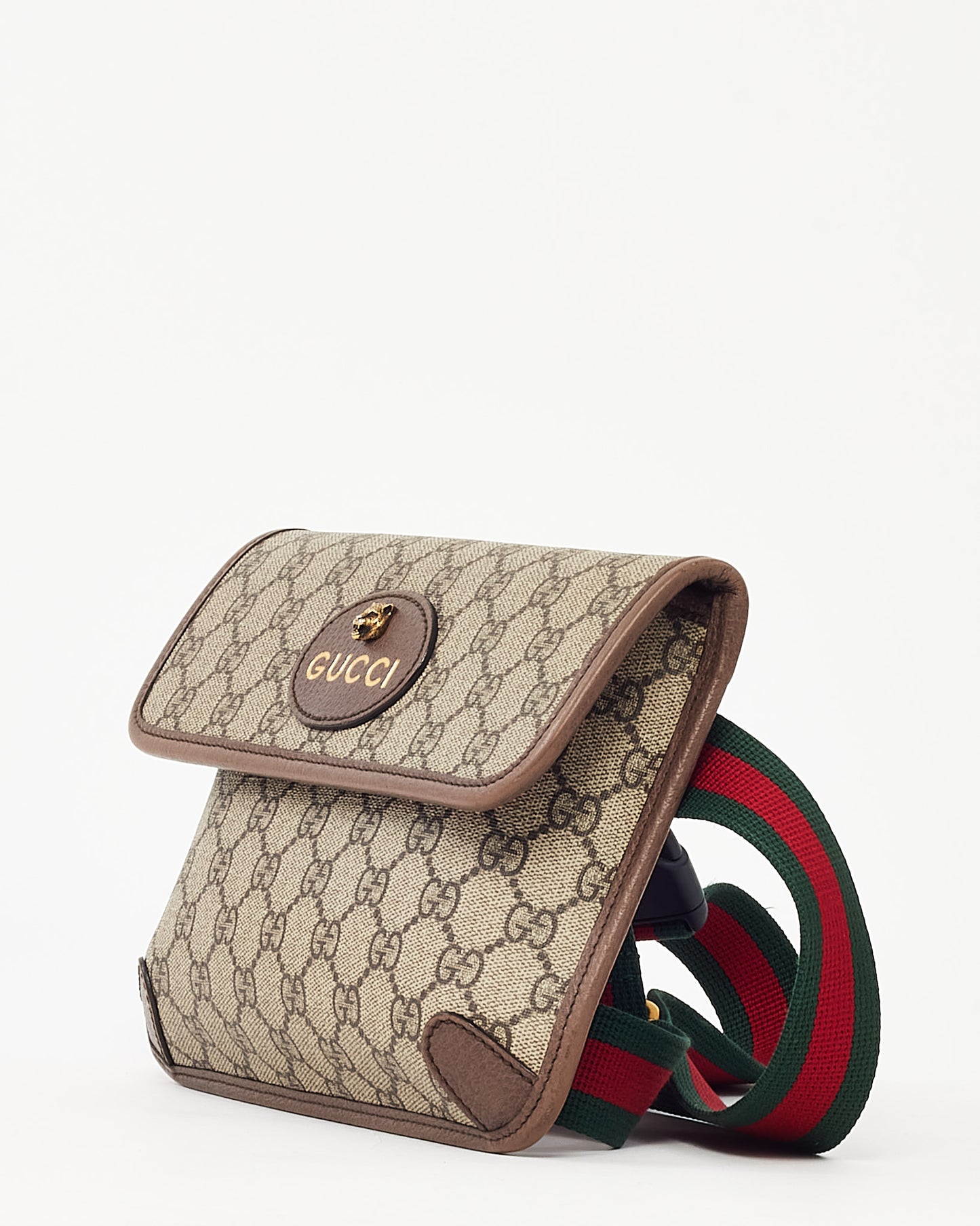 Gucci Beige/Brown GG Supreme Coated Canvas Neo Vintage Web Belt Bag