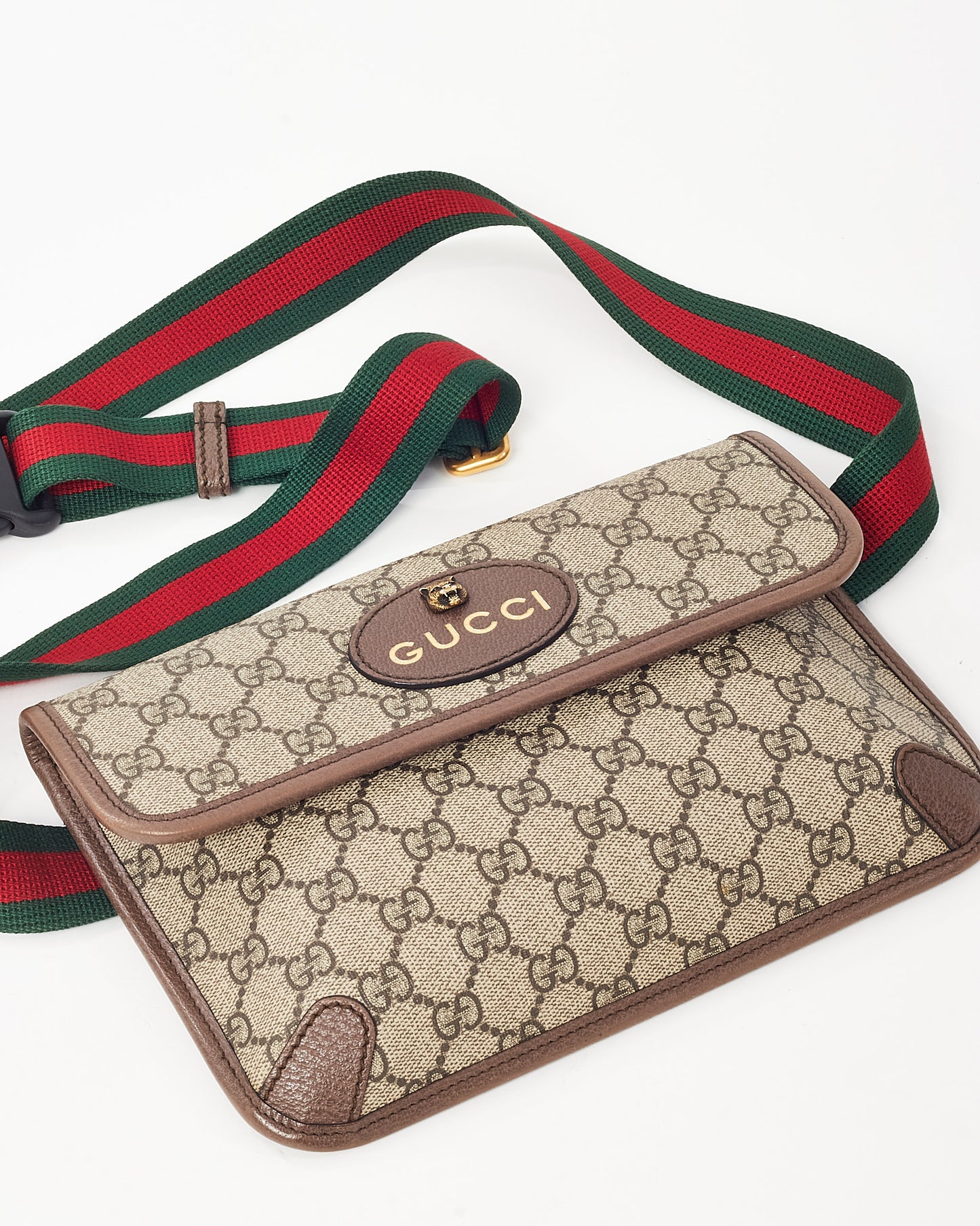 Gucci Beige/Brown GG Supreme Coated Canvas Neo Vintage Web Belt Bag