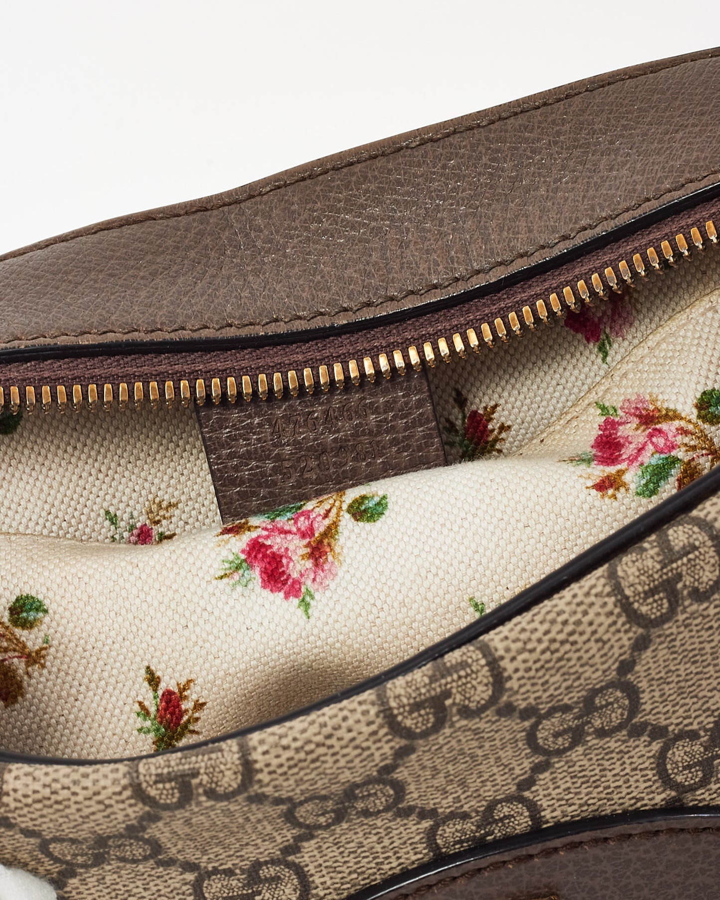 Gucci Beige and Brown GG Supreme Monogram Canvas Neo Vintage Web Camera Bag