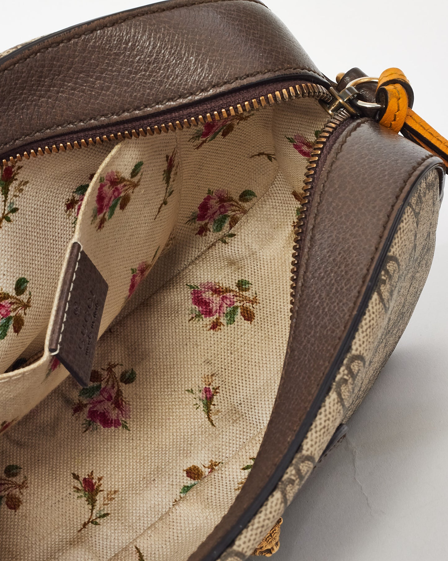 Gucci Beige and Brown GG Supreme Monogram Canvas Neo Vintage Web Camera Bag