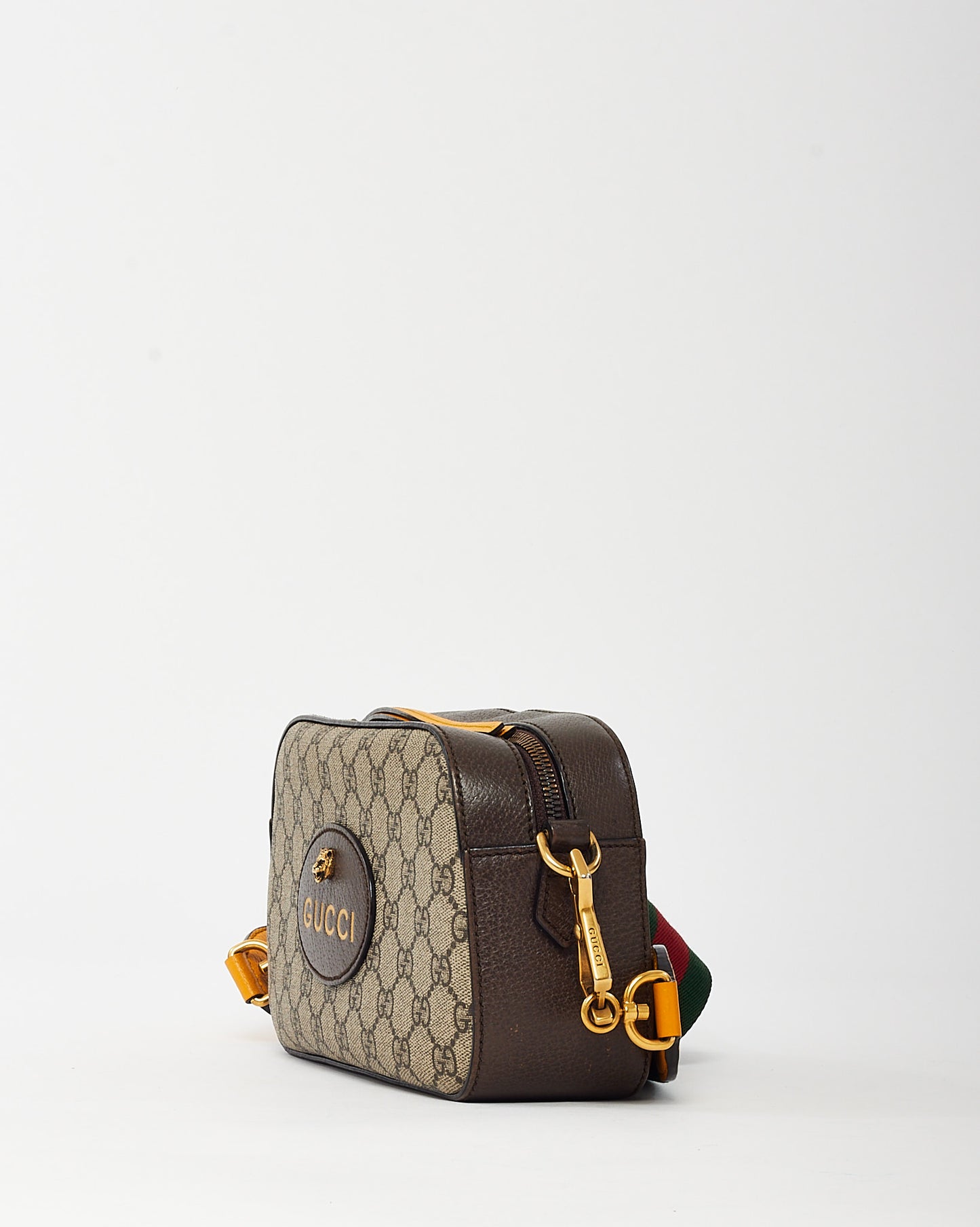 Gucci Beige and Brown GG Supreme Monogram Canvas Neo Vintage Web Camera Bag