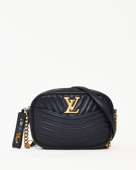 Louis Vuitton Black Calfskin Leather New Wave Camera Crossbody Bag
