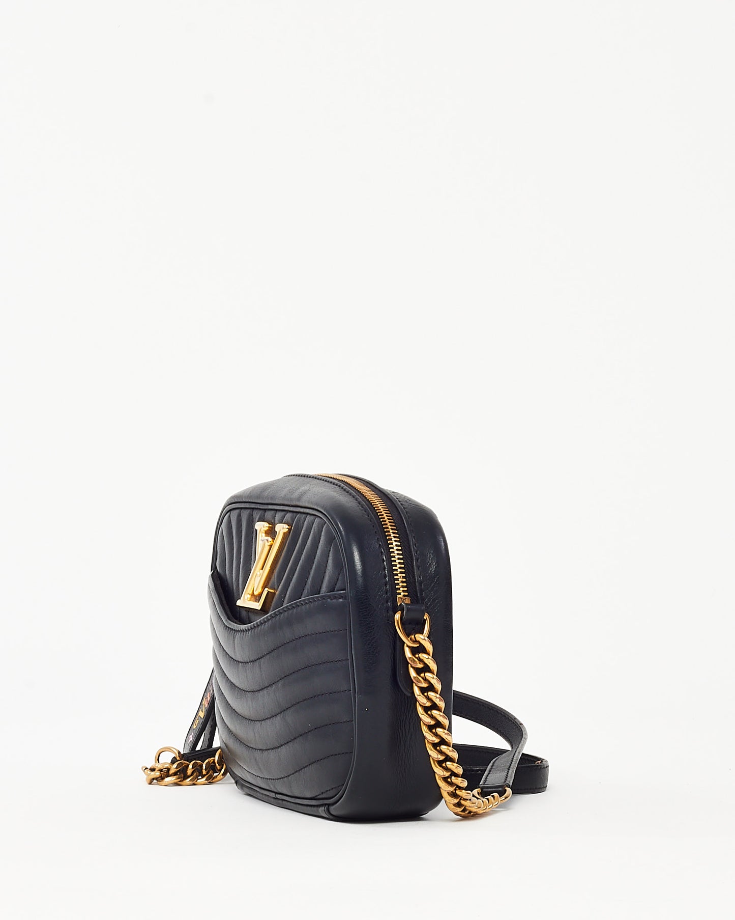 Louis Vuitton Black Calfskin Leather New Wave Camera Crossbody Bag