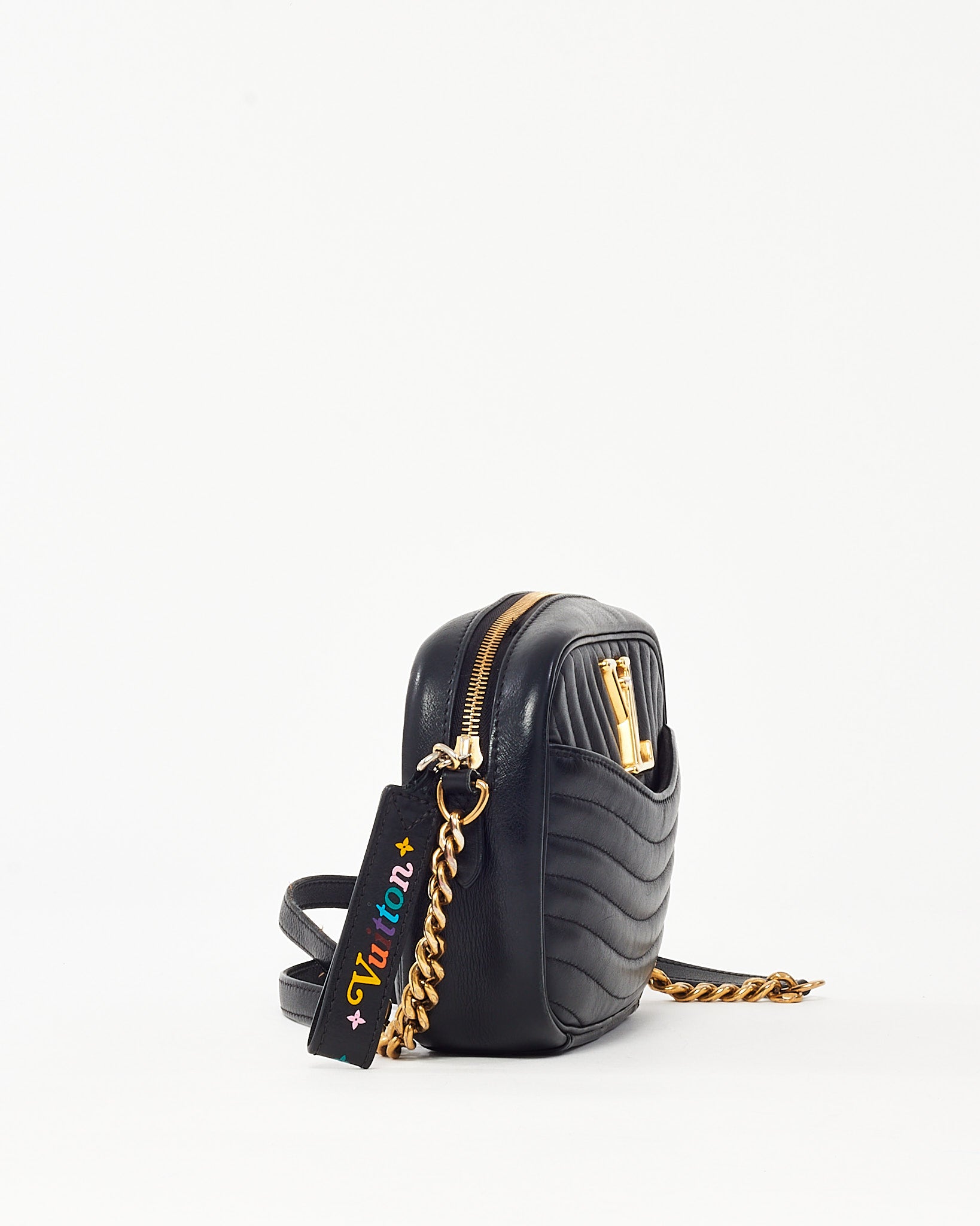 Buy Louis Vuitton Black Calfskin Leather New Wave Camera Crossbody