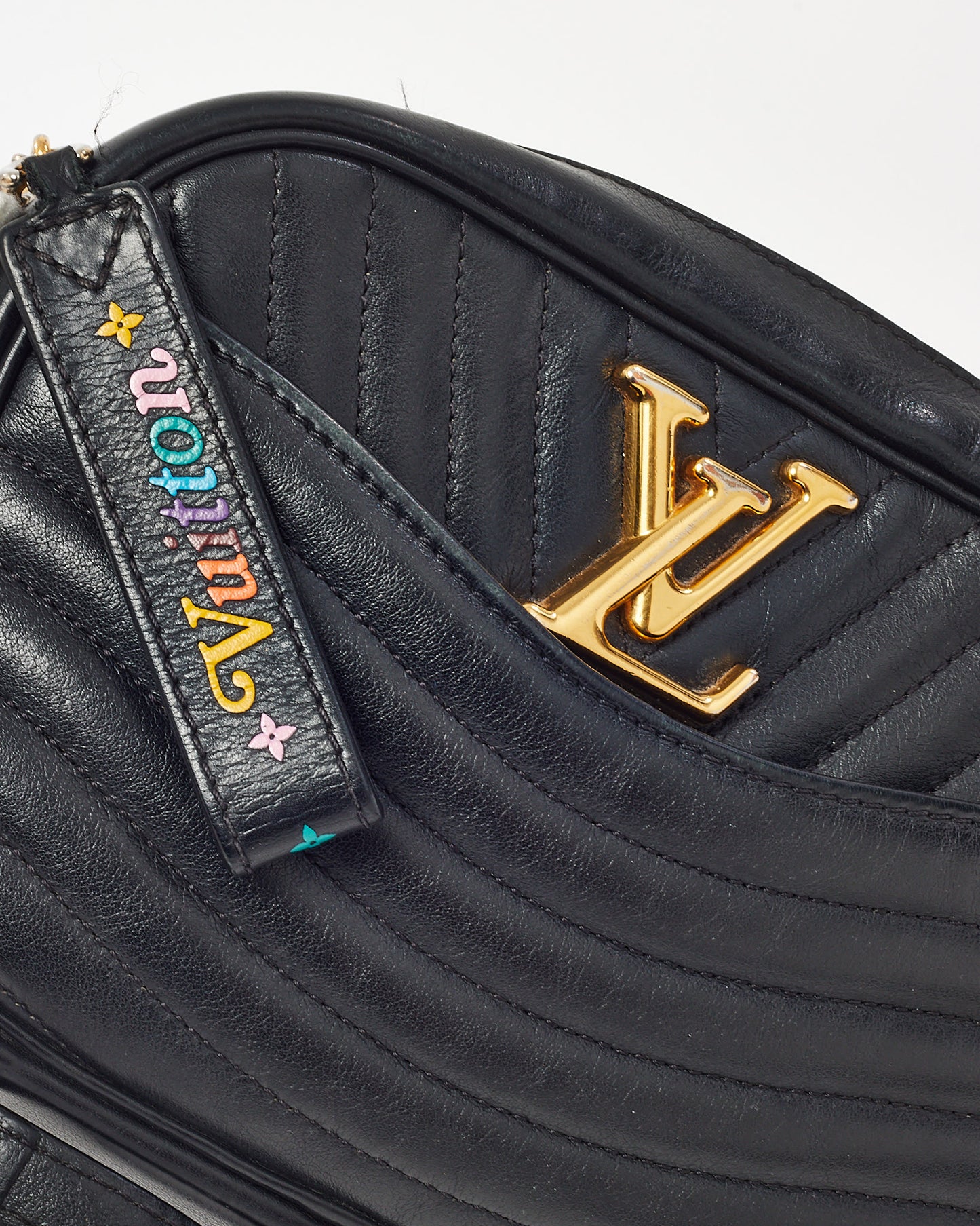 Louis Vuitton Black Calfskin Leather New Wave Camera Crossbody Bag