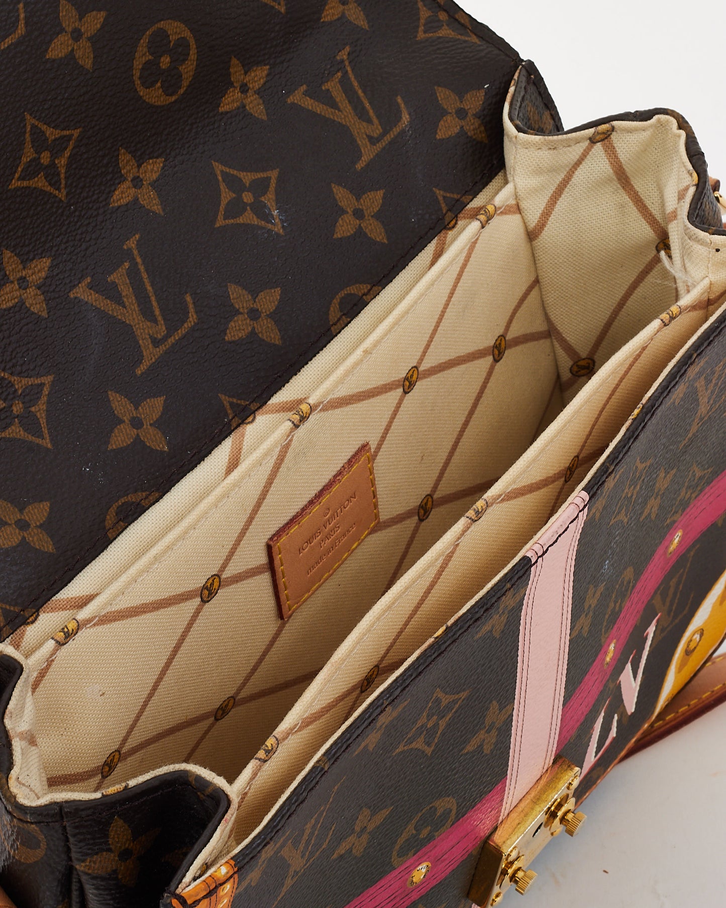 Louis Vuitton Limited Edition Monogram Canvas Summer Trunks Trompe L'oeil Pochette Metis Bag