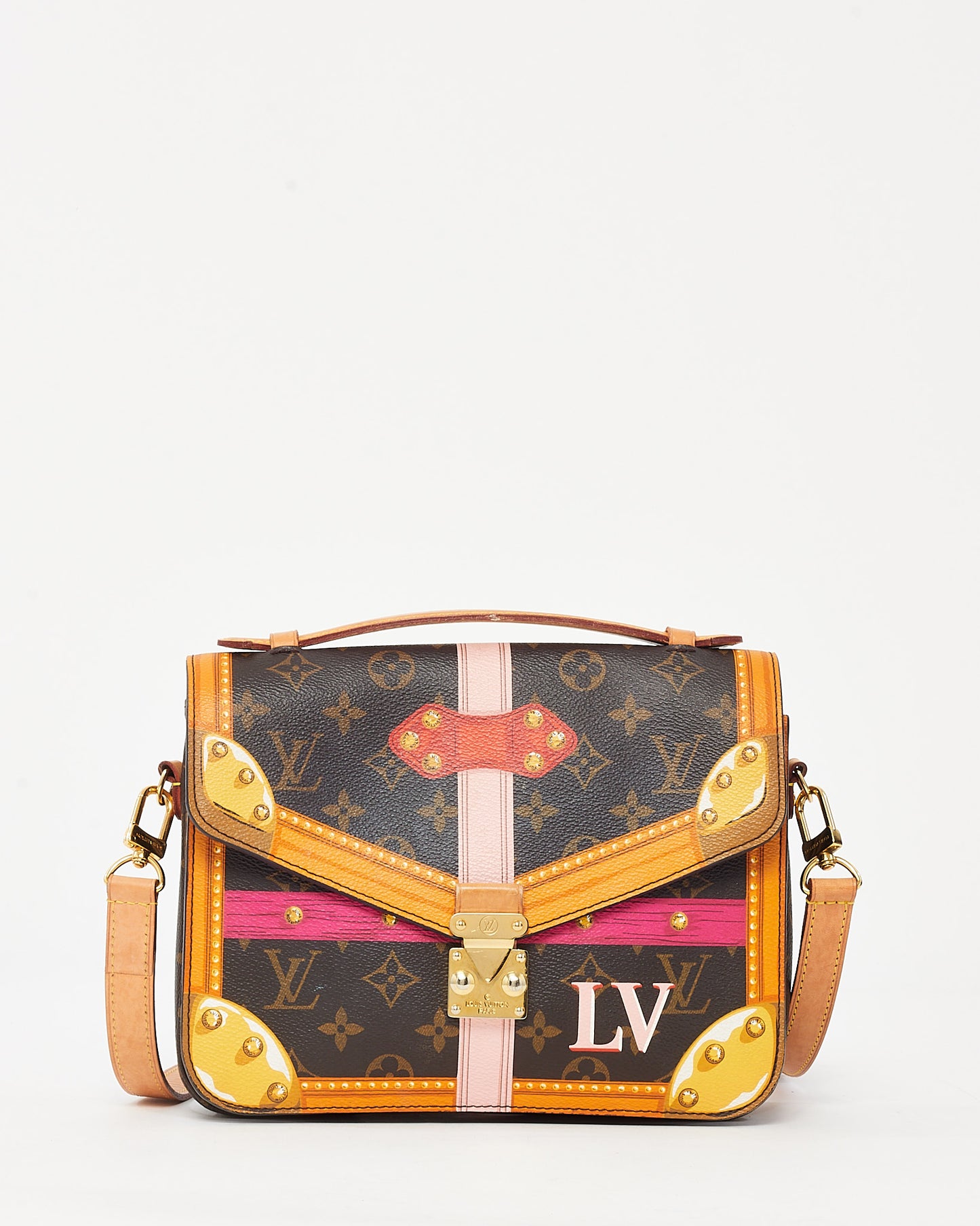Louis Vuitton Limited Edition Monogram Canvas Summer Trunks Trompe L'oeil Pochette Metis Bag