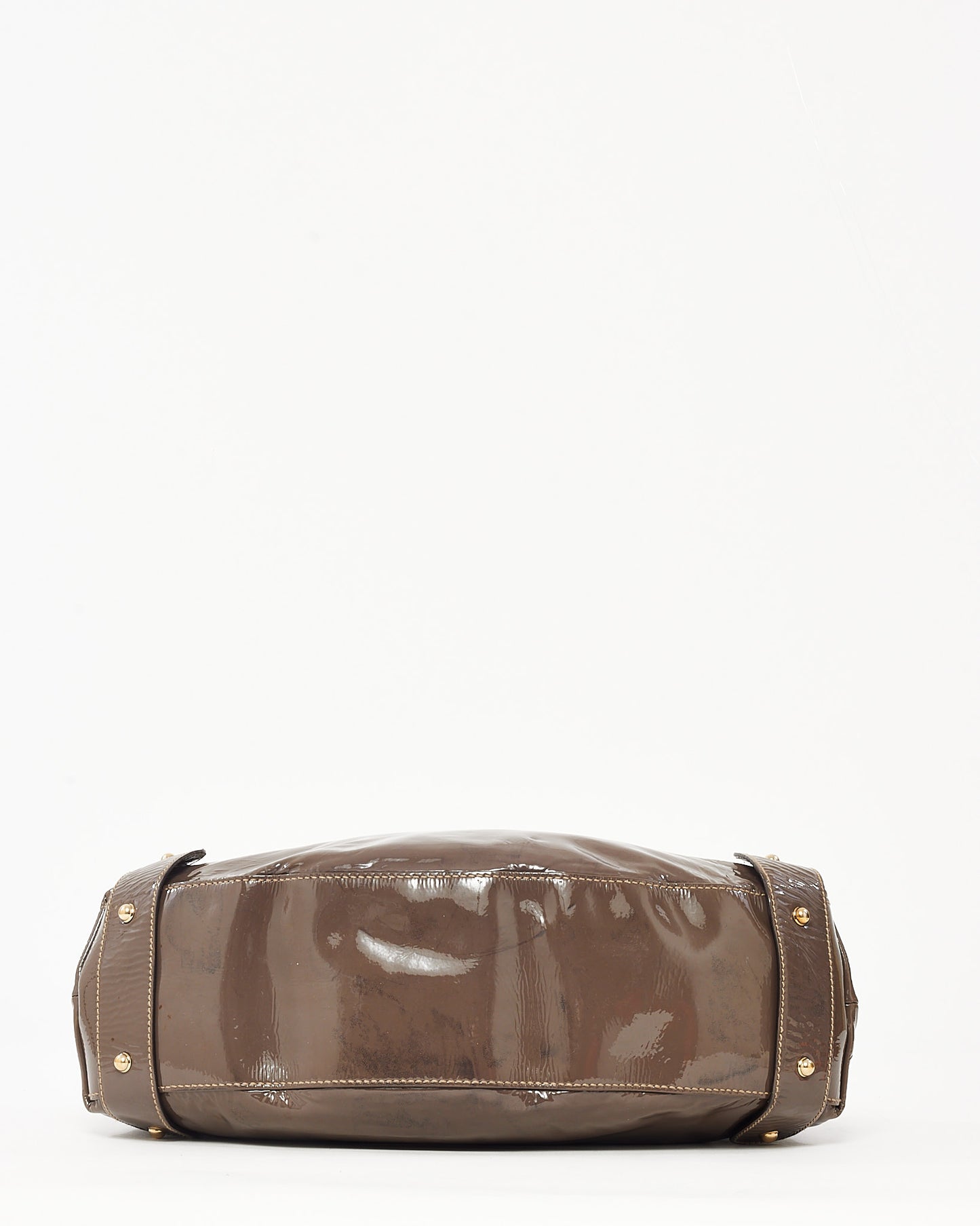 Gucci Grey Patent Leather Medium Pelham Hobo Shoulder Bag