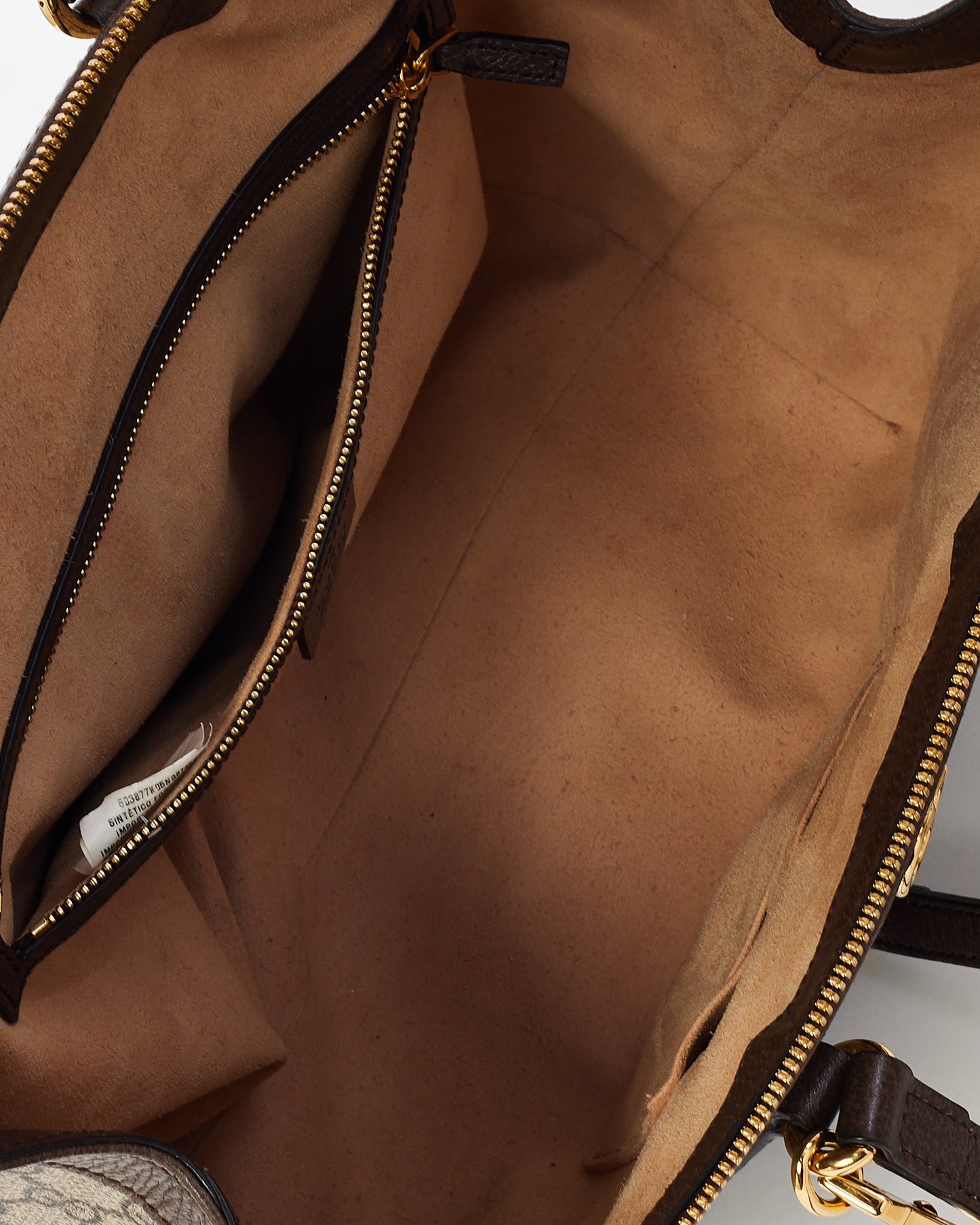 Gucci Brown and Beige Monogram GG Supreme Coated Canvas Medium Ophidia Tote with Strap