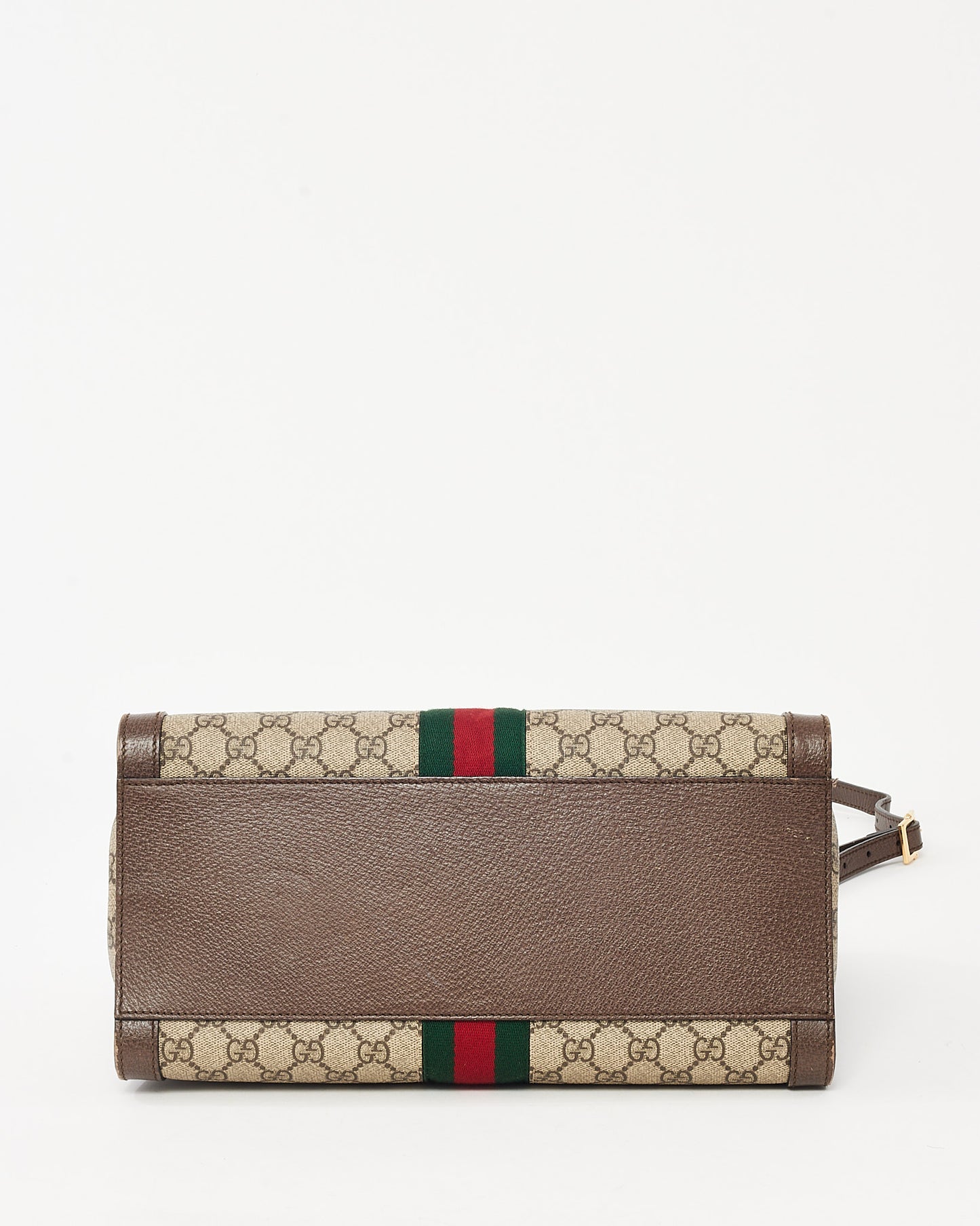 Gucci Brown and Beige Monogram GG Supreme Coated Canvas Medium Ophidia Tote with Strap