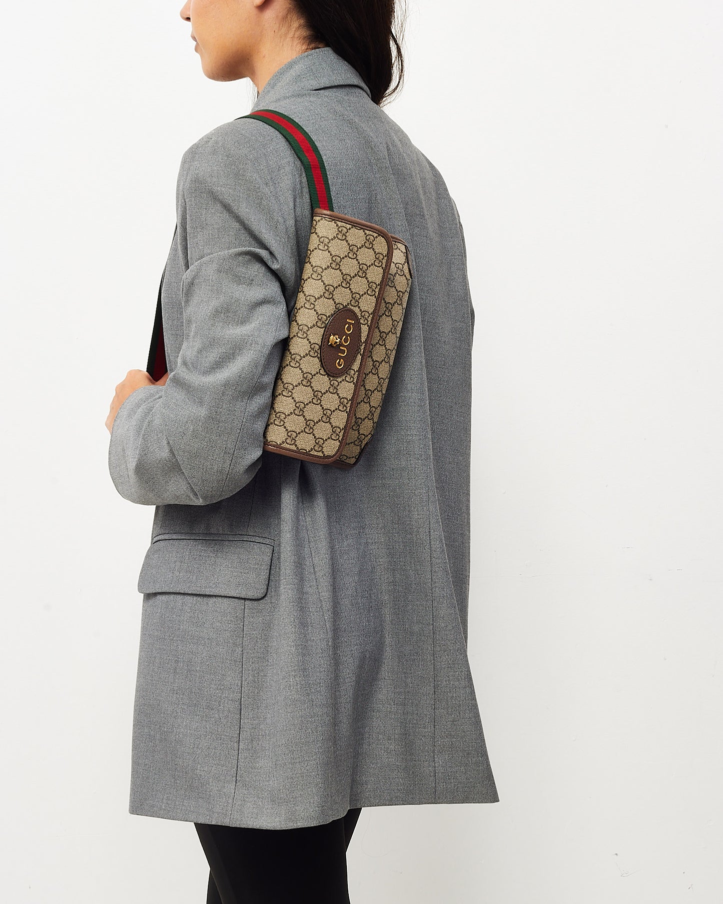 Gucci Beige/Brown GG Supreme Coated Canvas Neo Vintage Web Belt Bag