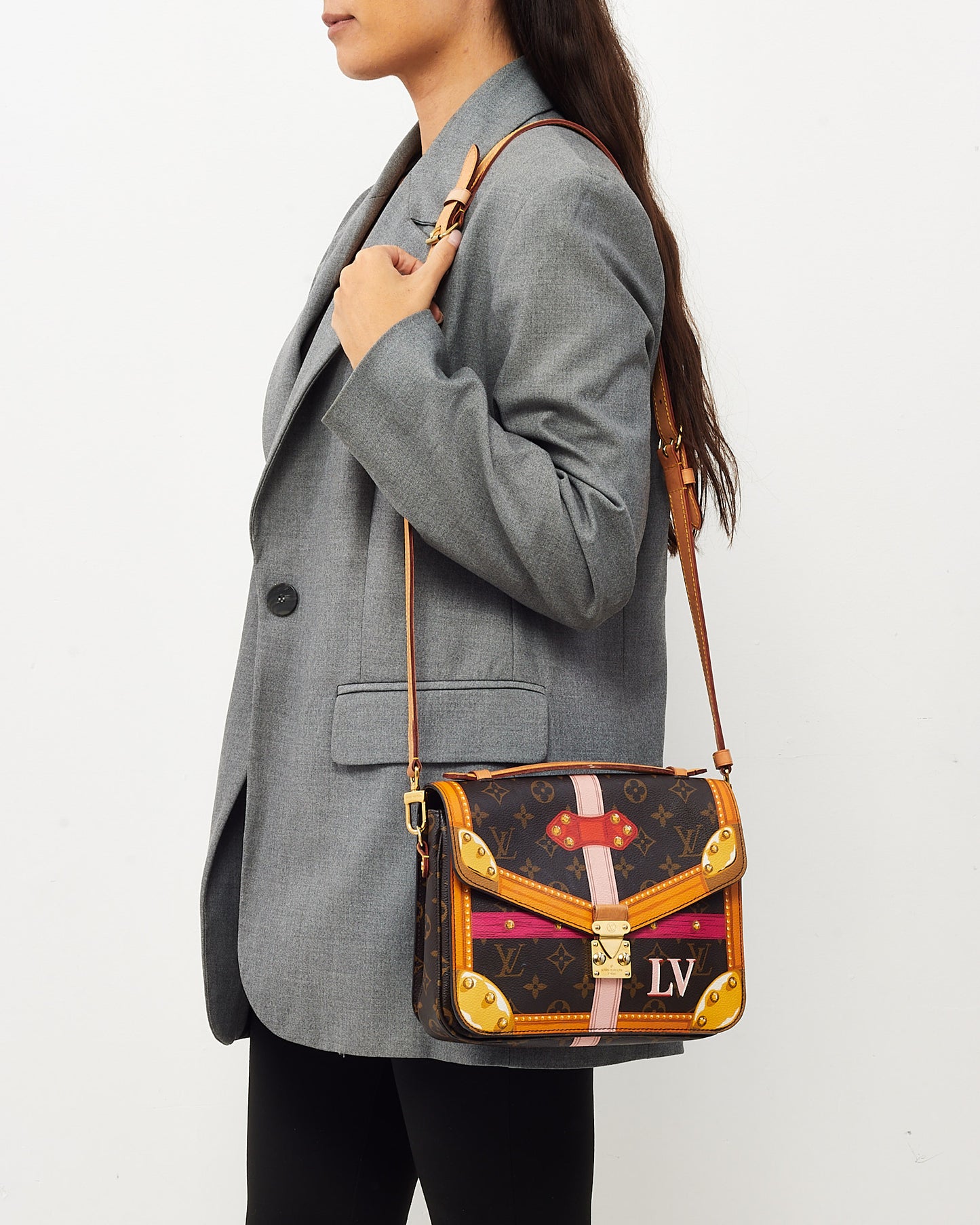 Louis Vuitton Limited Edition Monogram Canvas Summer Trunks Trompe L'oeil Pochette Metis Bag