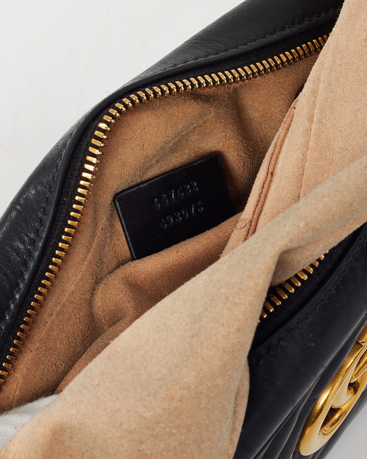 Gucci Black Matelassé Leather GG Marmont Small Camera Crossbody Bag