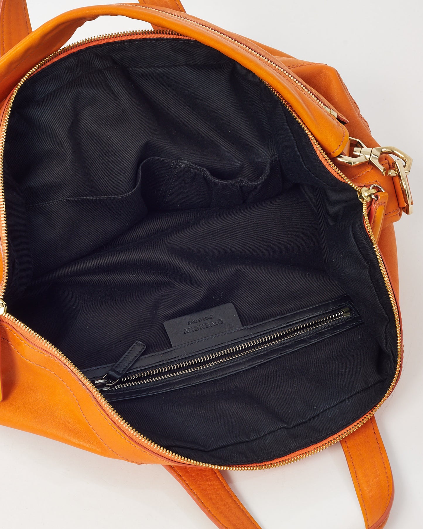 Givenchy Orange Calf Leather Medium Nightingale Bag with Strap