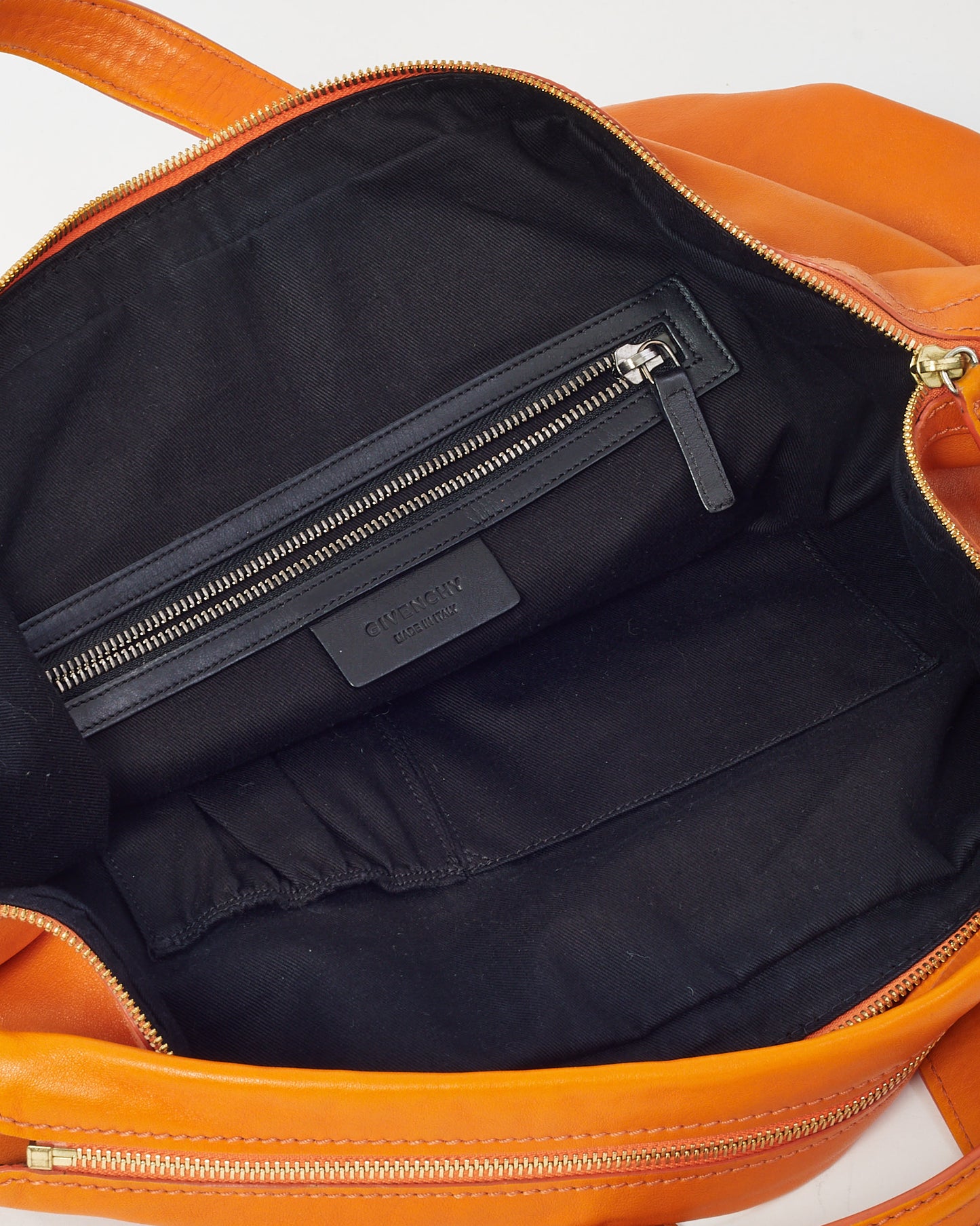 Givenchy Orange Calf Leather Medium Nightingale Bag with Strap