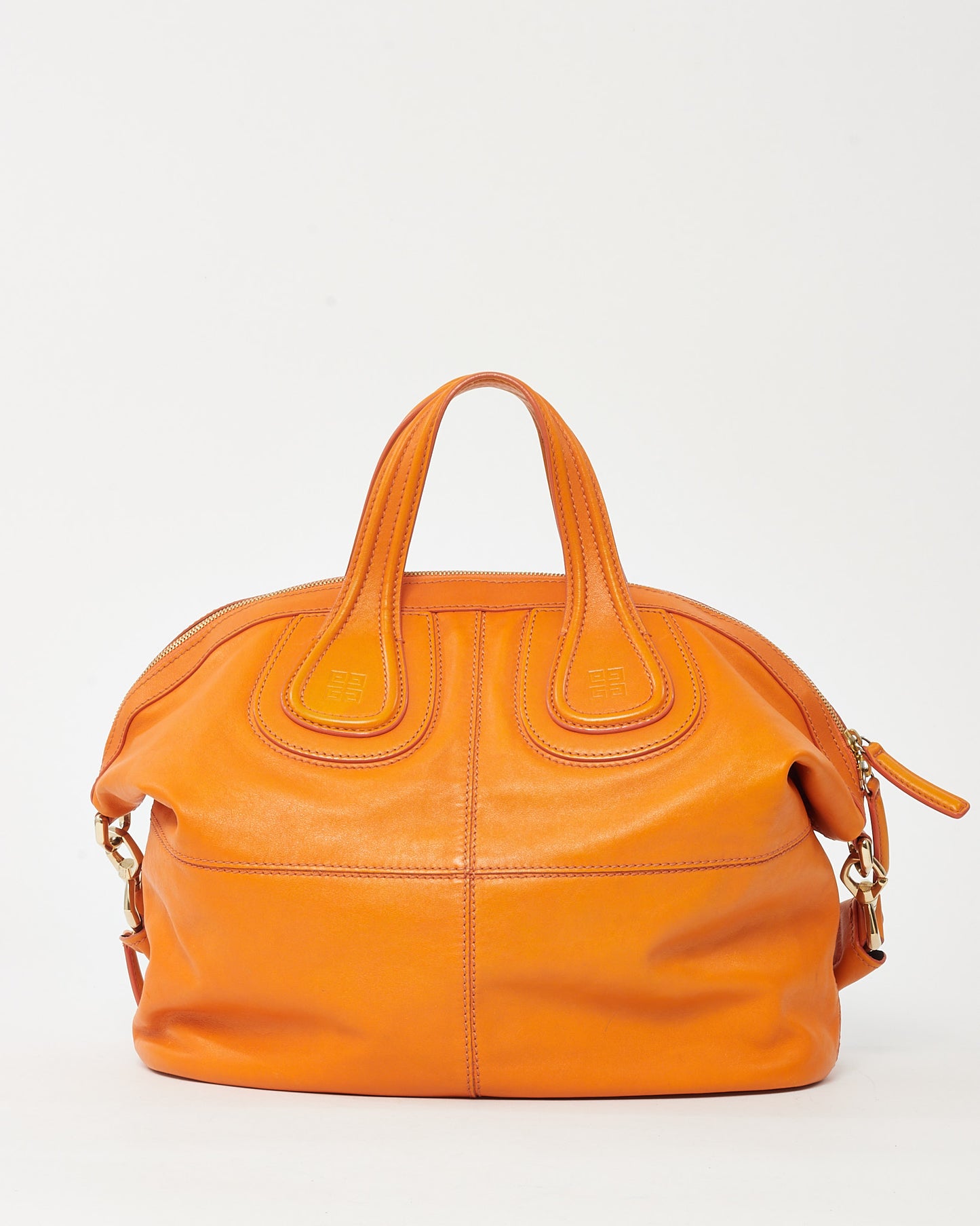 Givenchy Orange Calf Leather Medium Nightingale Bag with Strap