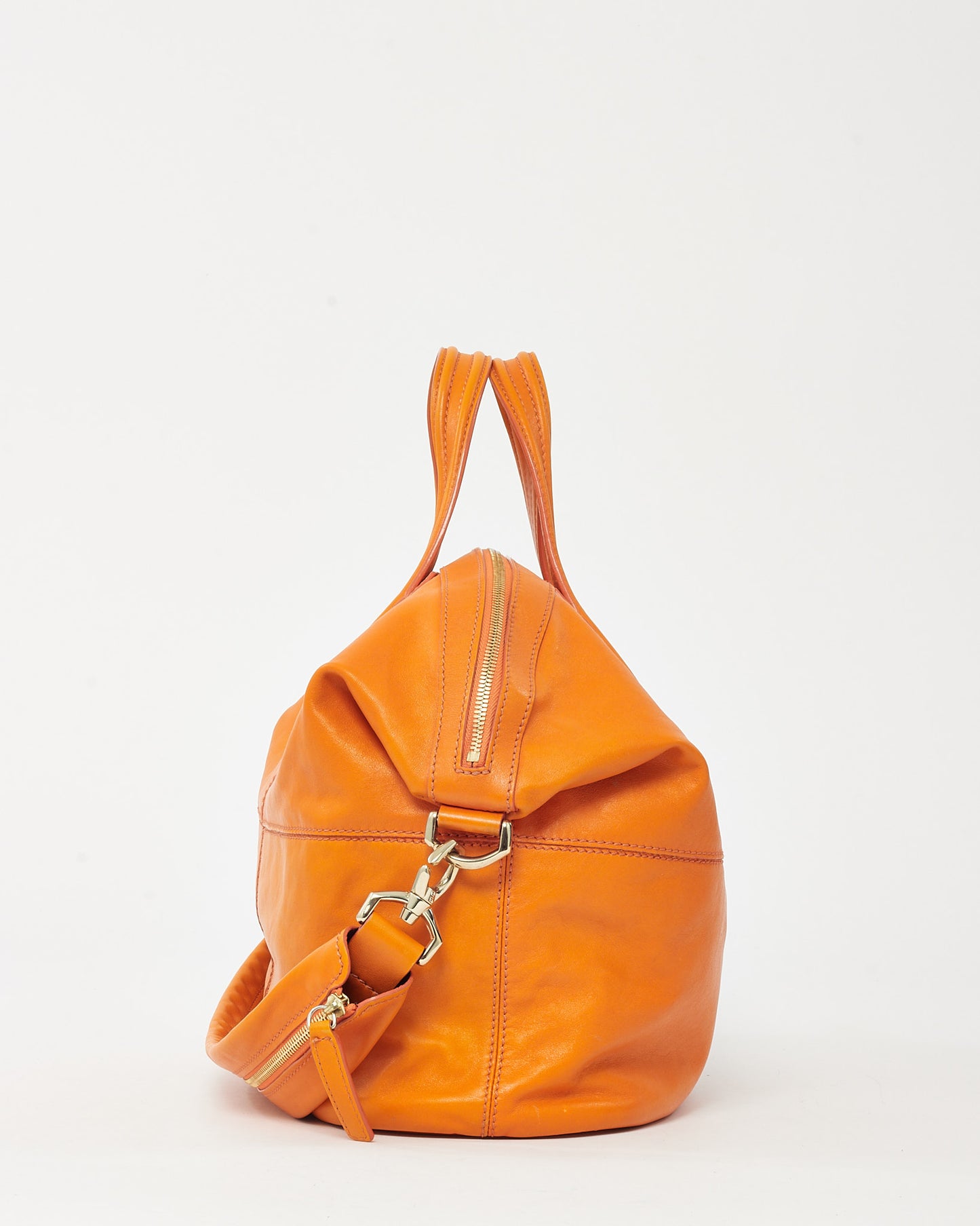 Givenchy Orange Calf Leather Medium Nightingale Bag with Strap
