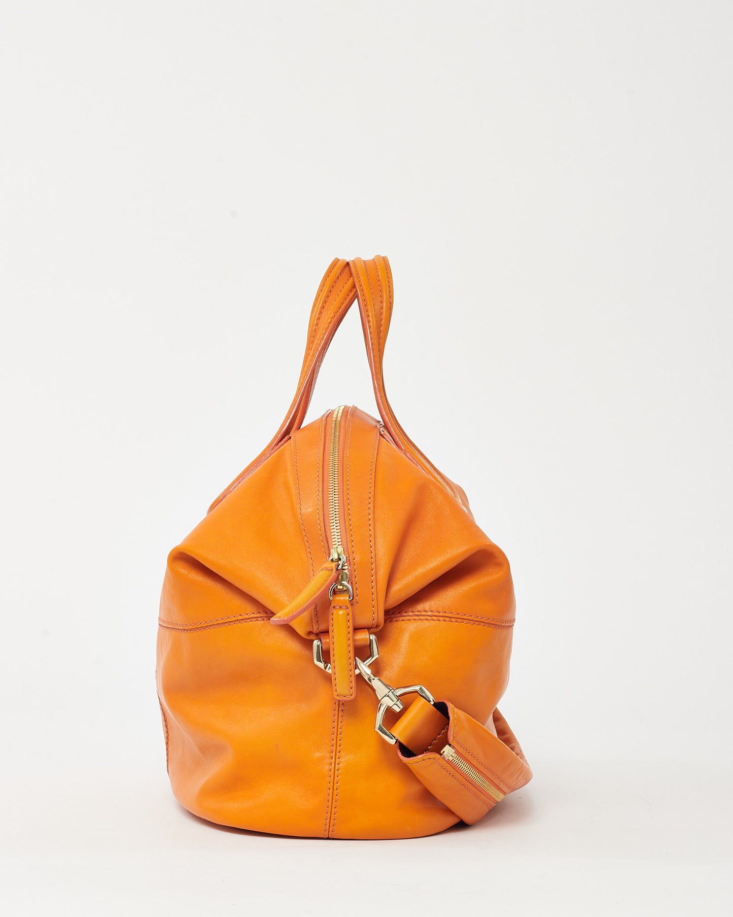 Givenchy Orange Calf Leather Medium Nightingale Bag with Strap