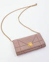 Dior Beige Grained Leather Diorama Wallet On Chain Clutch Bag