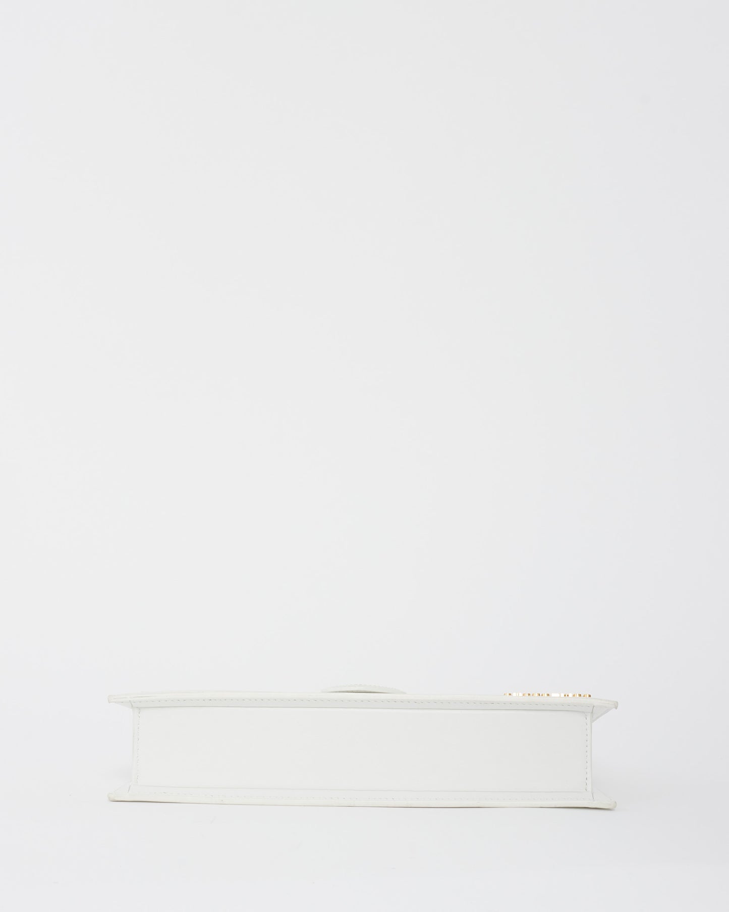 Jacquemus White Leather 'Le Bambino Long' Shoulder Bag