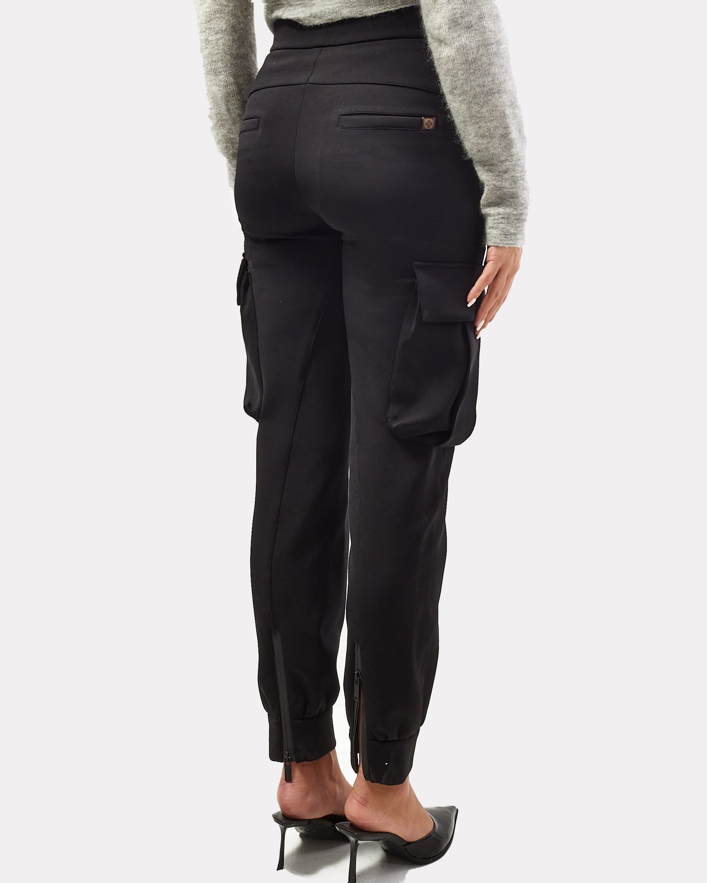 Louis Vuitton Black Neoprene Cargo Pants - 34