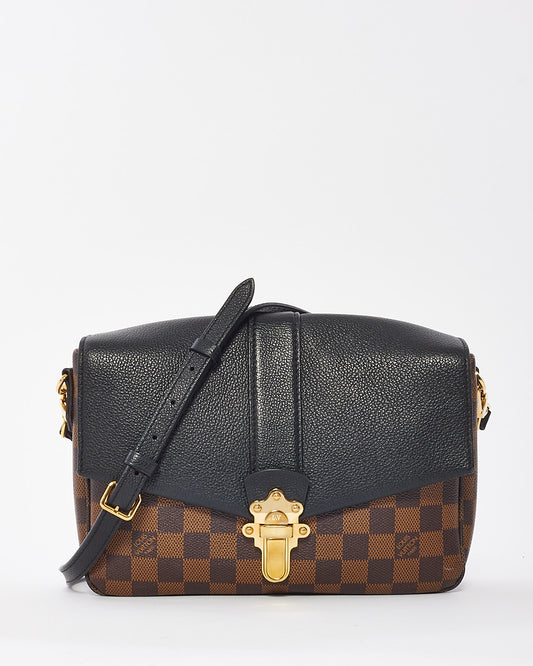Louis Vuitton Damier Ebene & Black Leather Clapton Crossbody Bag PM