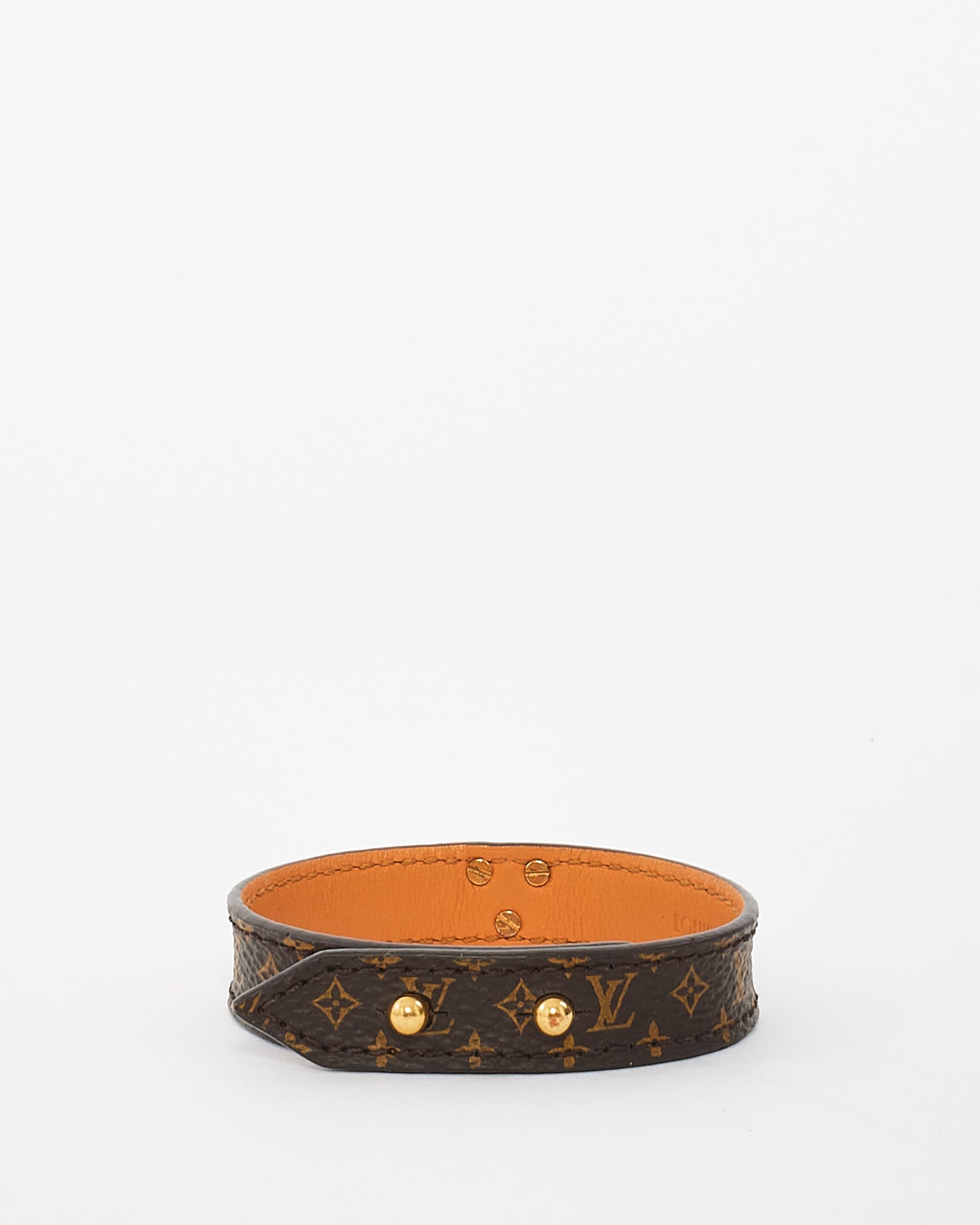 Louis Vuitton Monogram Leather Essential V Bracelet - 17