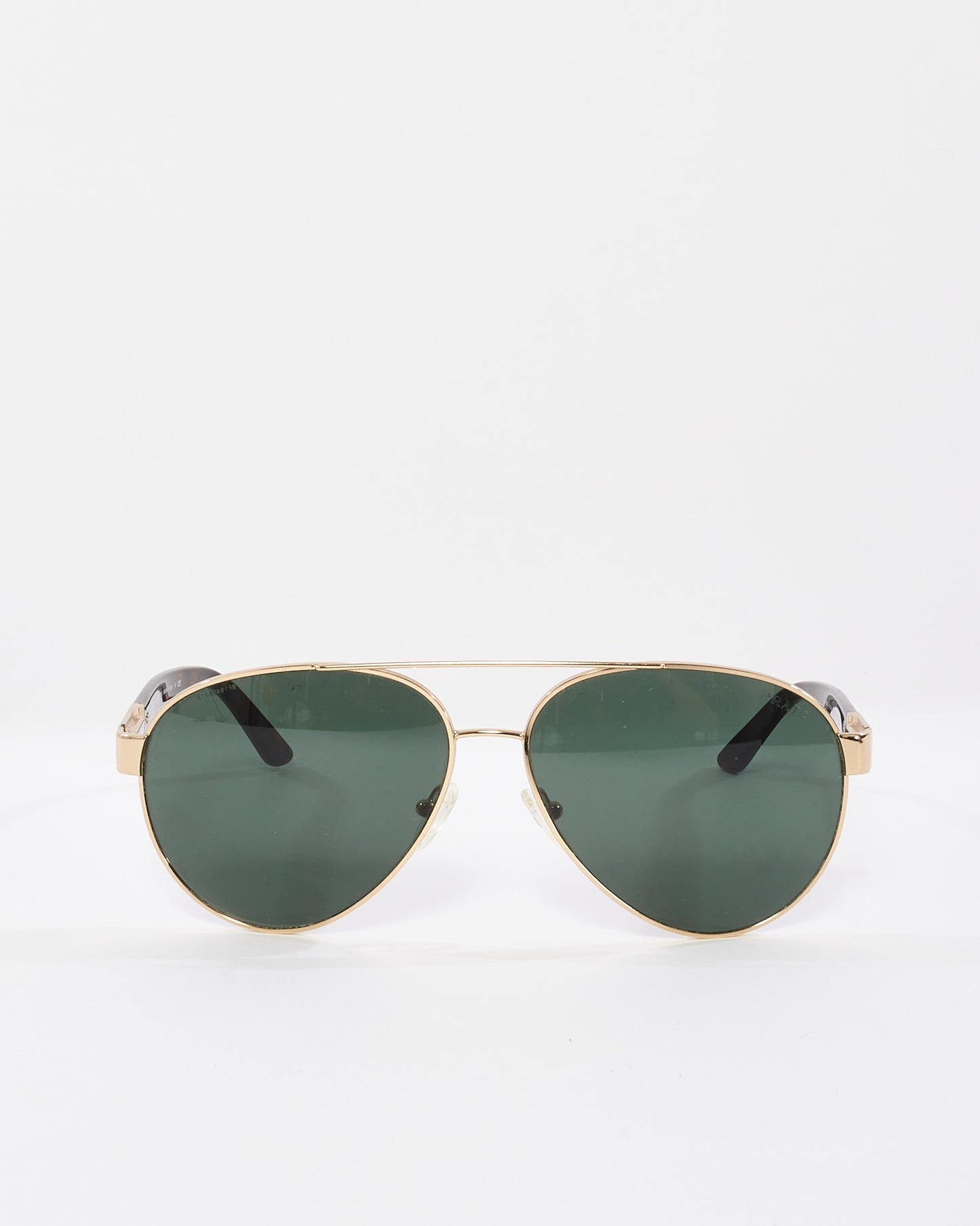 Prada Gold & Tortoise Aviator Sunglasses SPR 59N