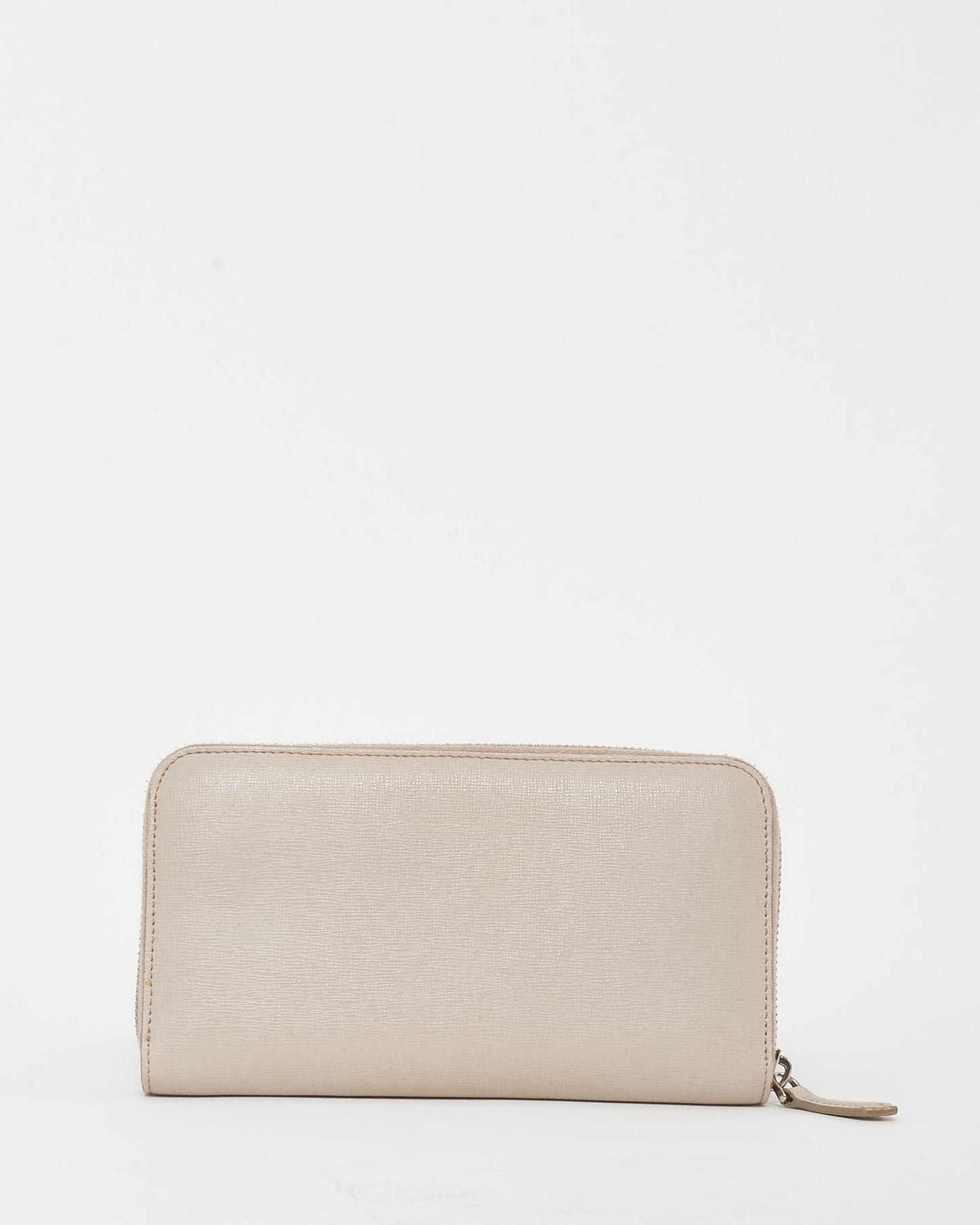 Fendi Beige/Pink/Red Leather Monster Zippy Wallet