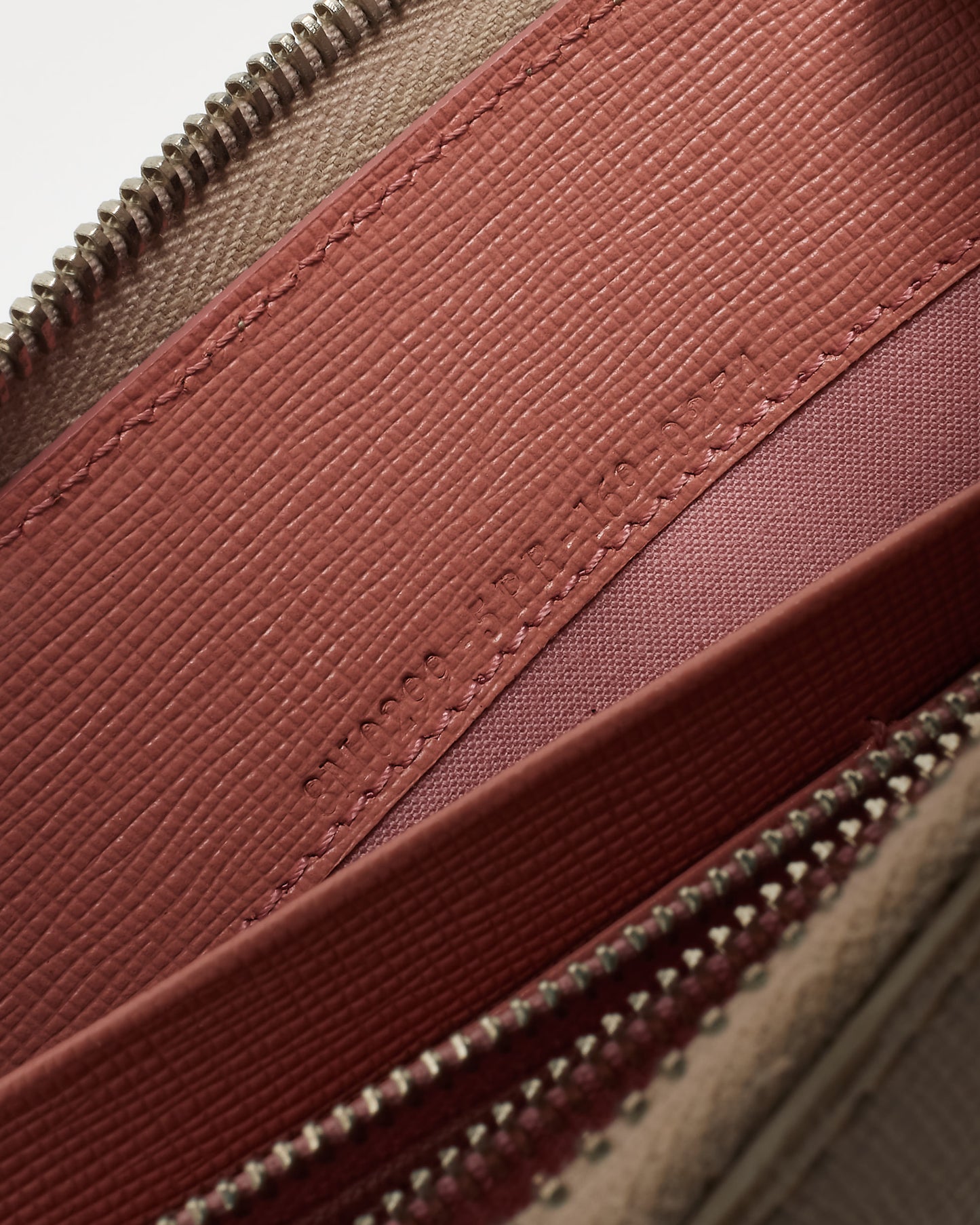 Fendi Beige/Pink/Red Leather Monster Zippy Wallet