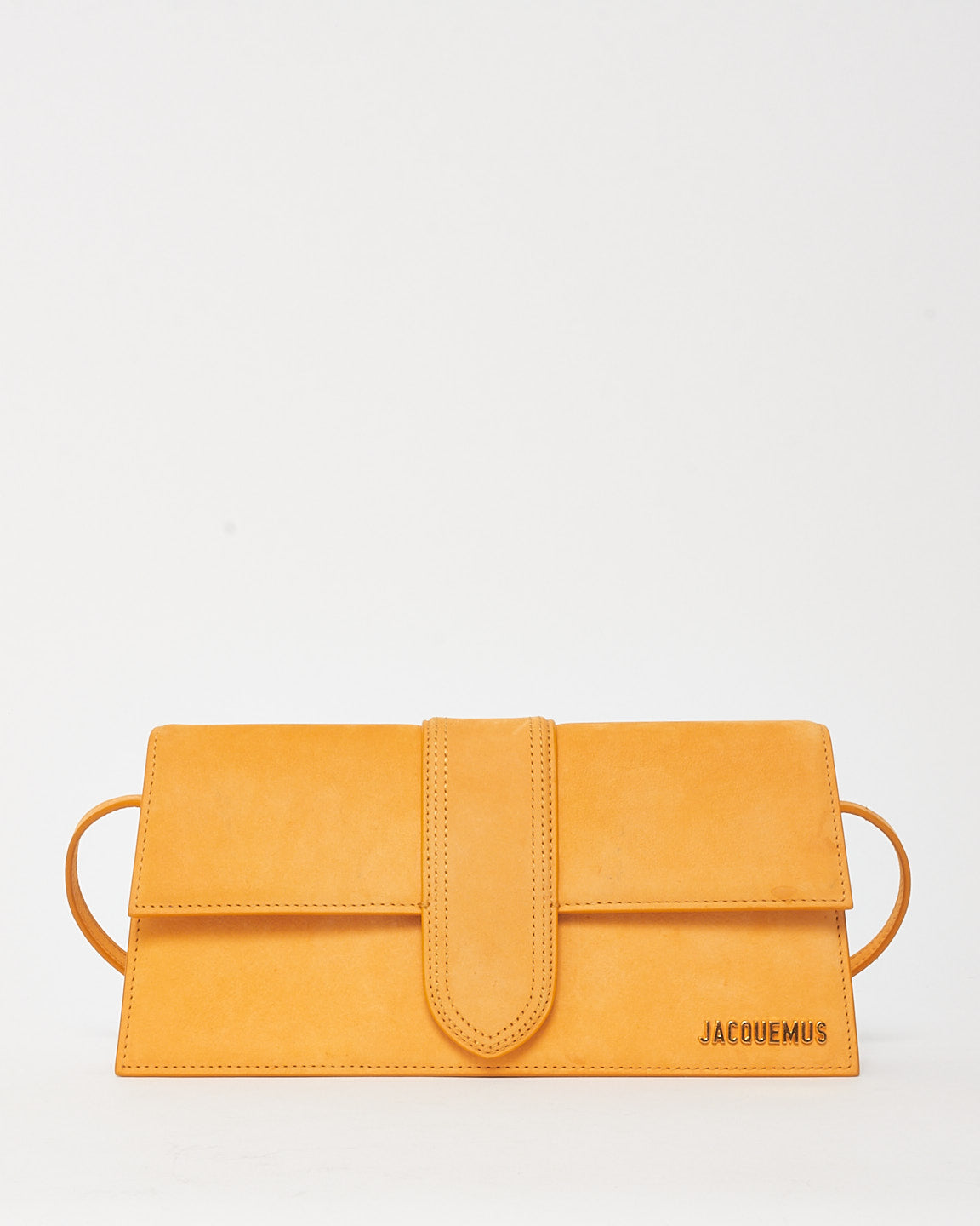Jacquemus Orange Suede Long Bambino Shoulder Bag