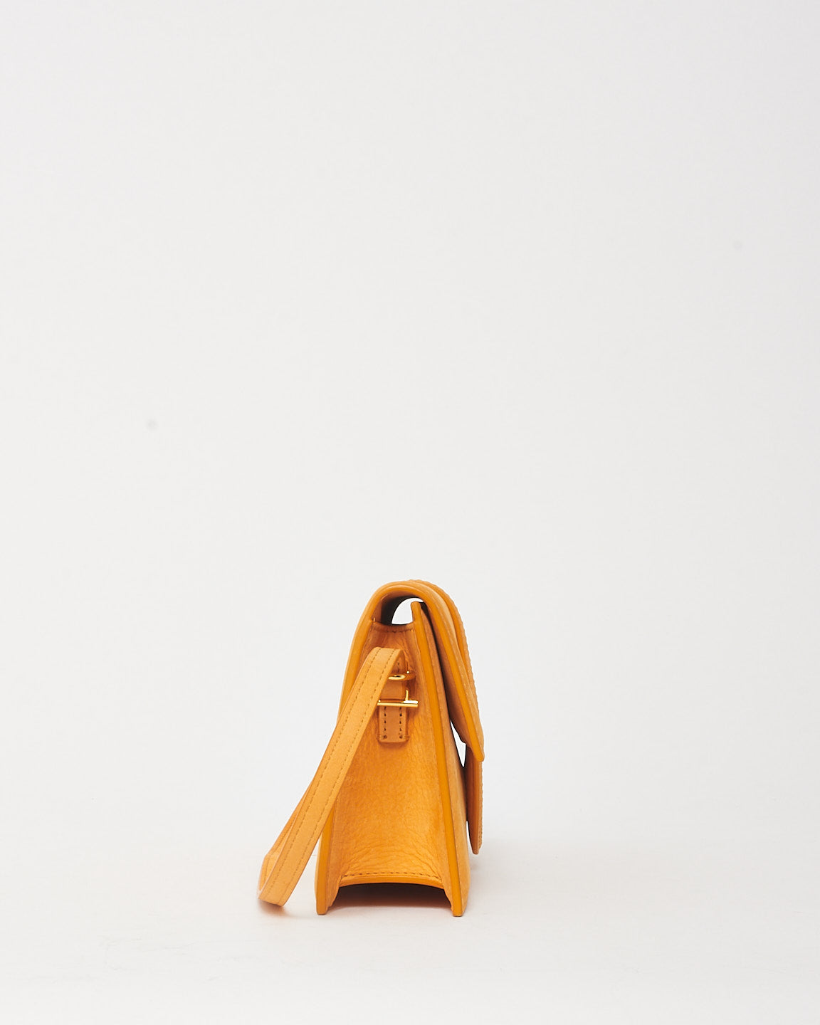 Jacquemus Orange Suede Long Bambino Shoulder Bag