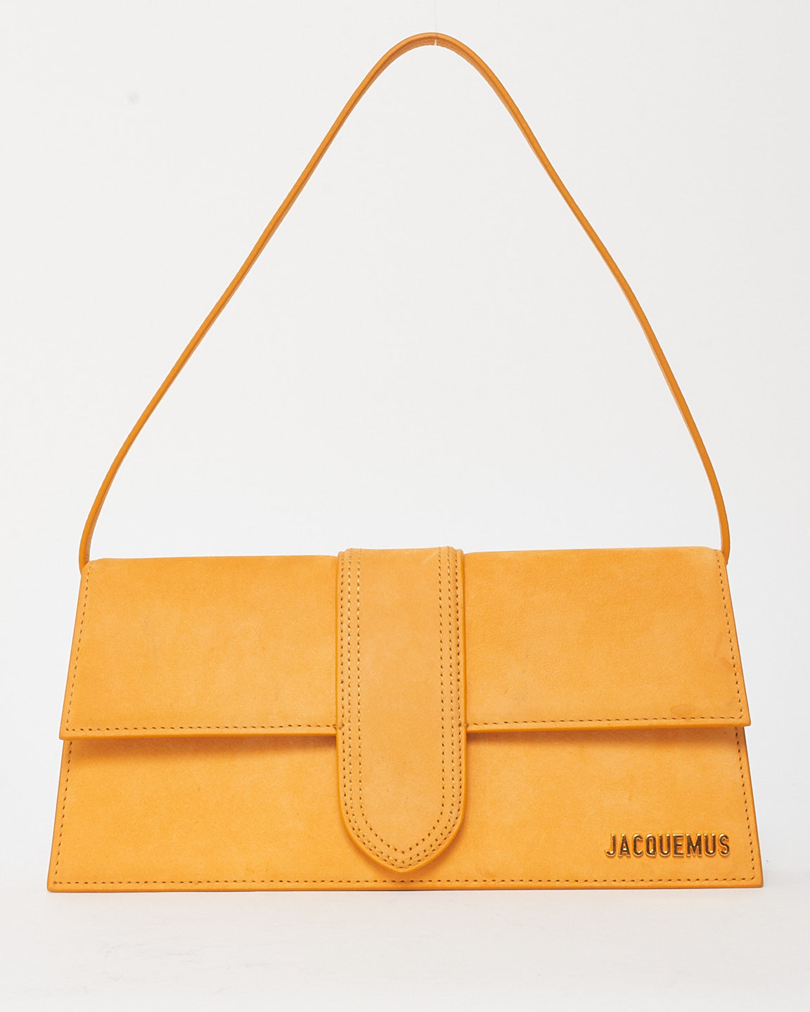 Jacquemus Orange Suede Long Bambino Shoulder Bag